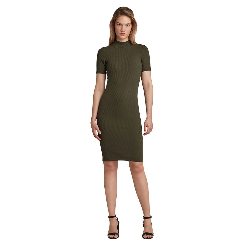 G-star Venetio Slim Funnel Kurzes Kleid M Algae günstig online kaufen