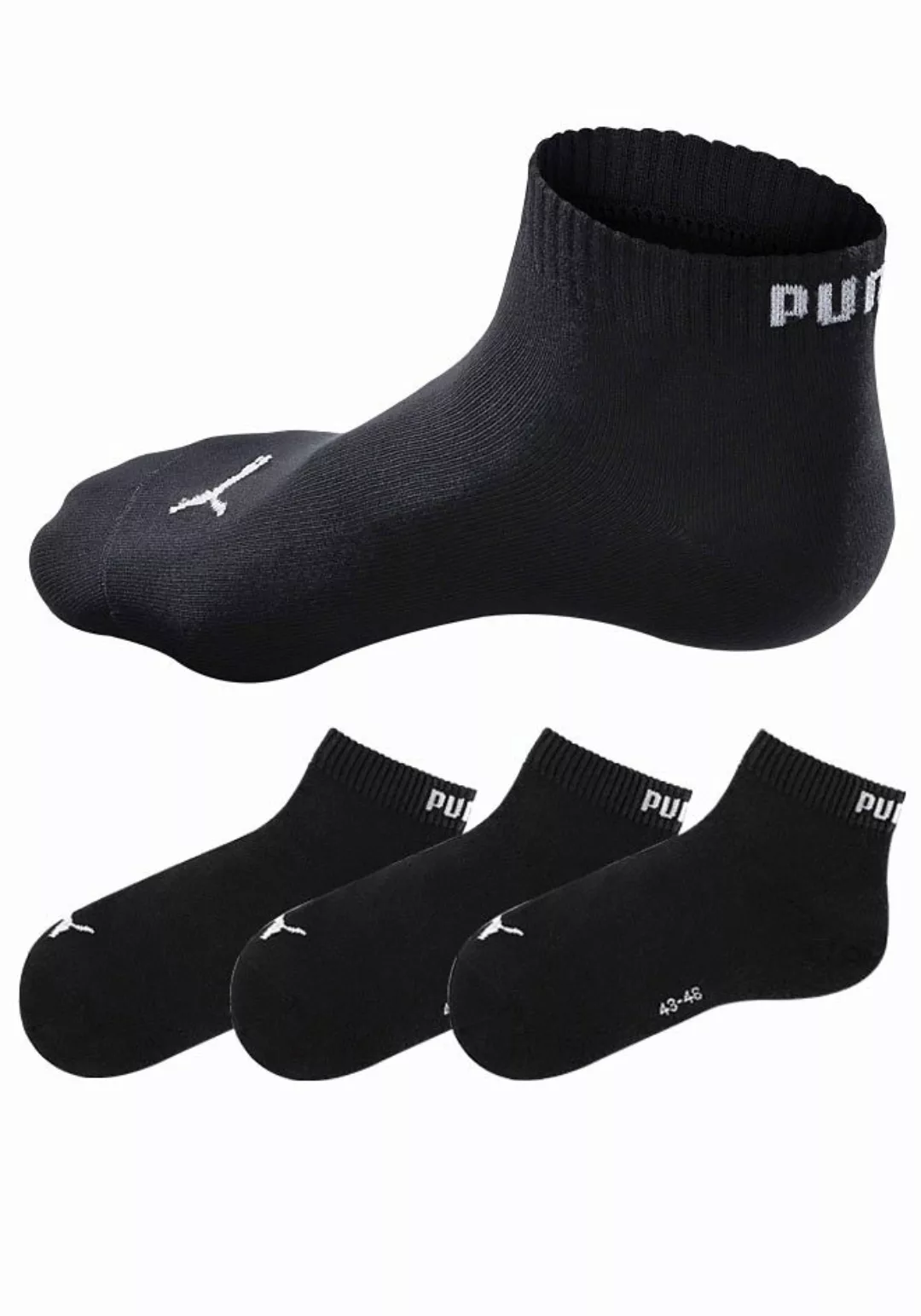 PUMA Kurzsocken, (3 Paar), mit Rippbündchen günstig online kaufen