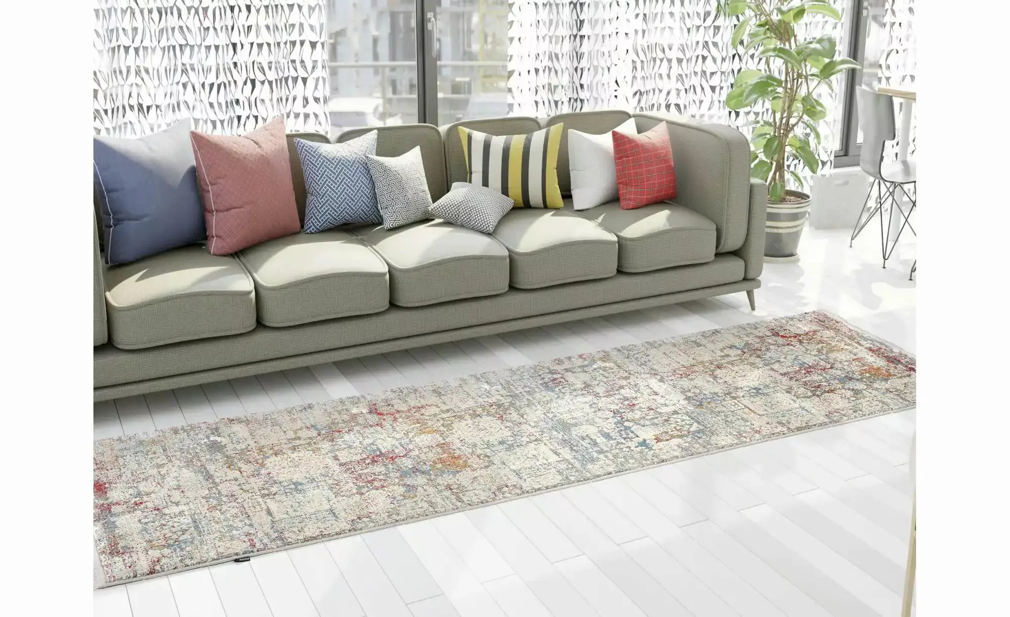 Musterring Teppich   ¦ grau ¦ Viskose,Synthetische Fasern ¦ Maße (cm): B: 8 günstig online kaufen