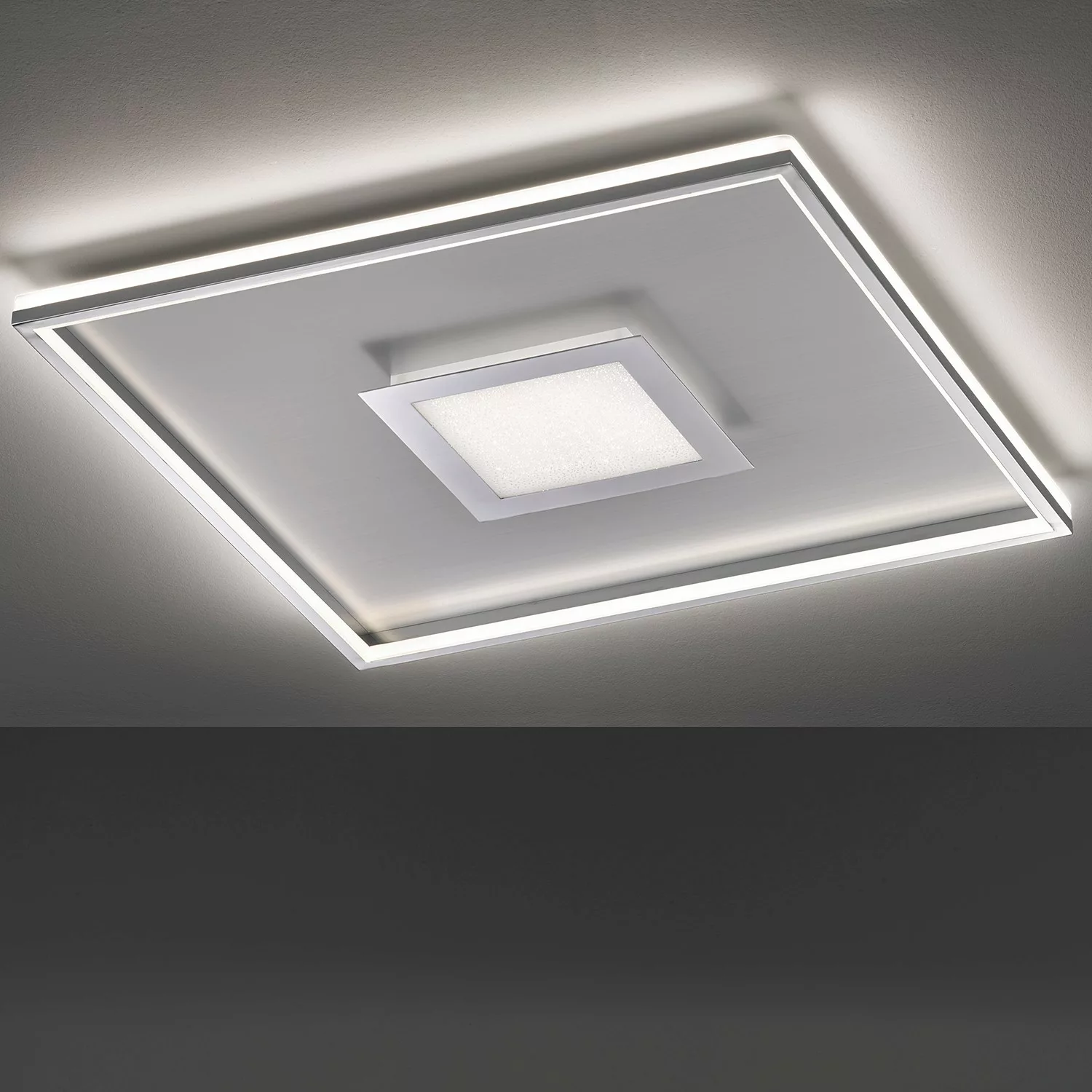 Fischer-Honsel LED-Deckenleuchte, chrom/alu, `groß` - silber - Lampen & Leu günstig online kaufen
