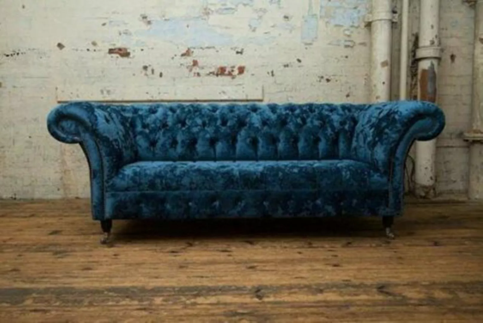 JVmoebel Chesterfield-Sofa, Sofa Luxus Textil Chesterfield Couch Sofas Pols günstig online kaufen