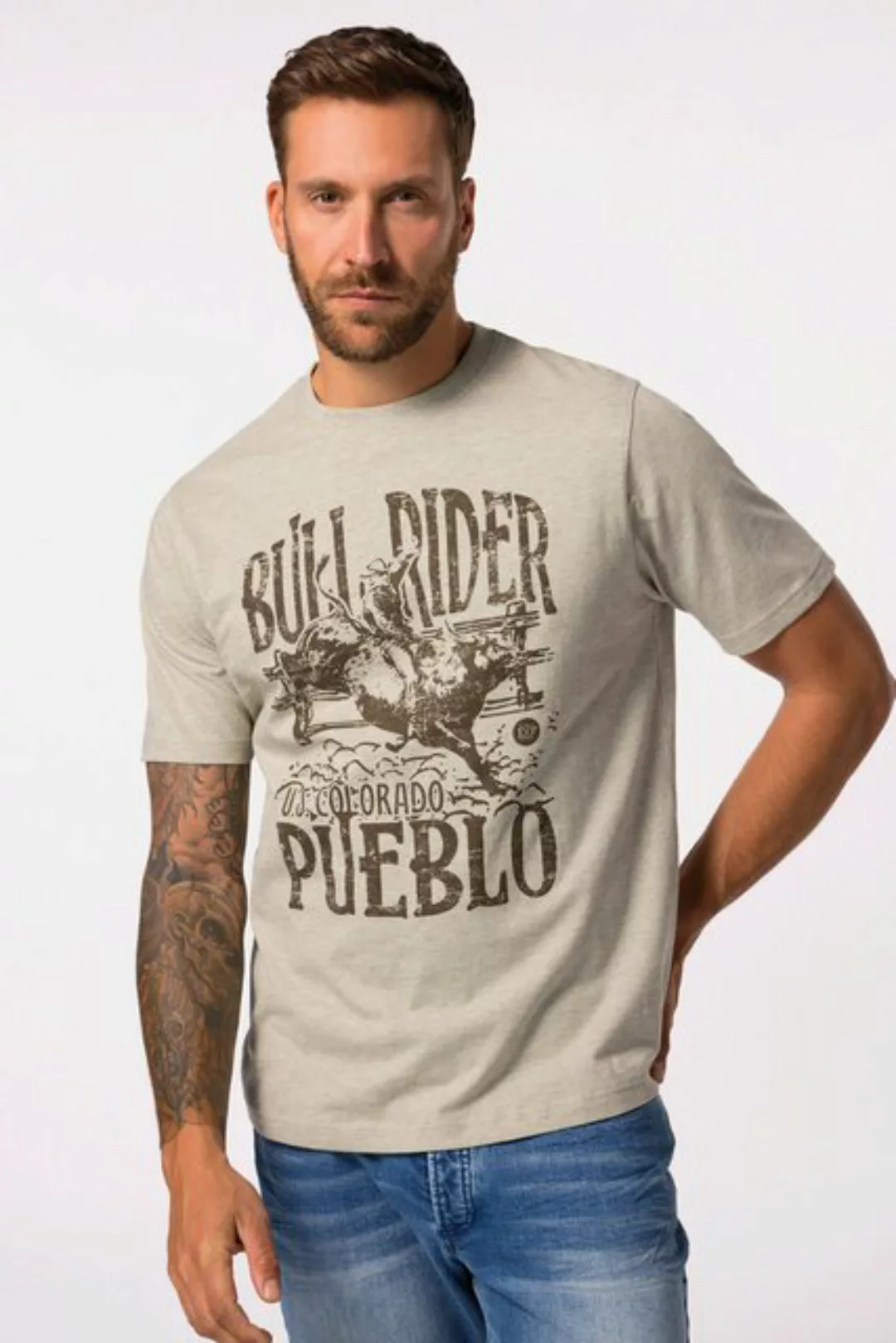 JP1880 T-Shirt T-Shirt Halbarm Brust-Print bis 8 XL günstig online kaufen