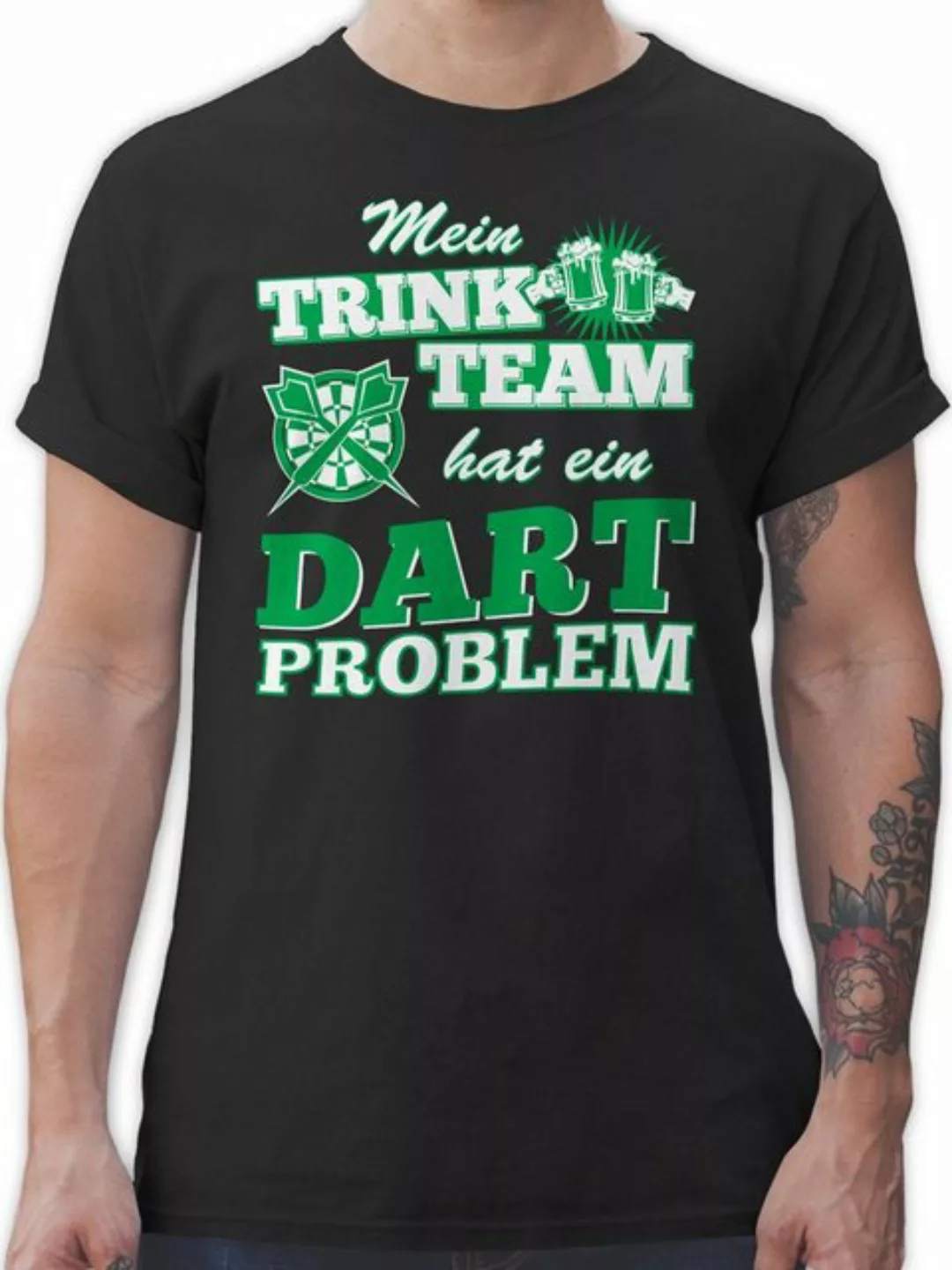 Shirtracer T-Shirt Mein Trink Team hat ein Dart Problem I Dart Geschenk Spo günstig online kaufen