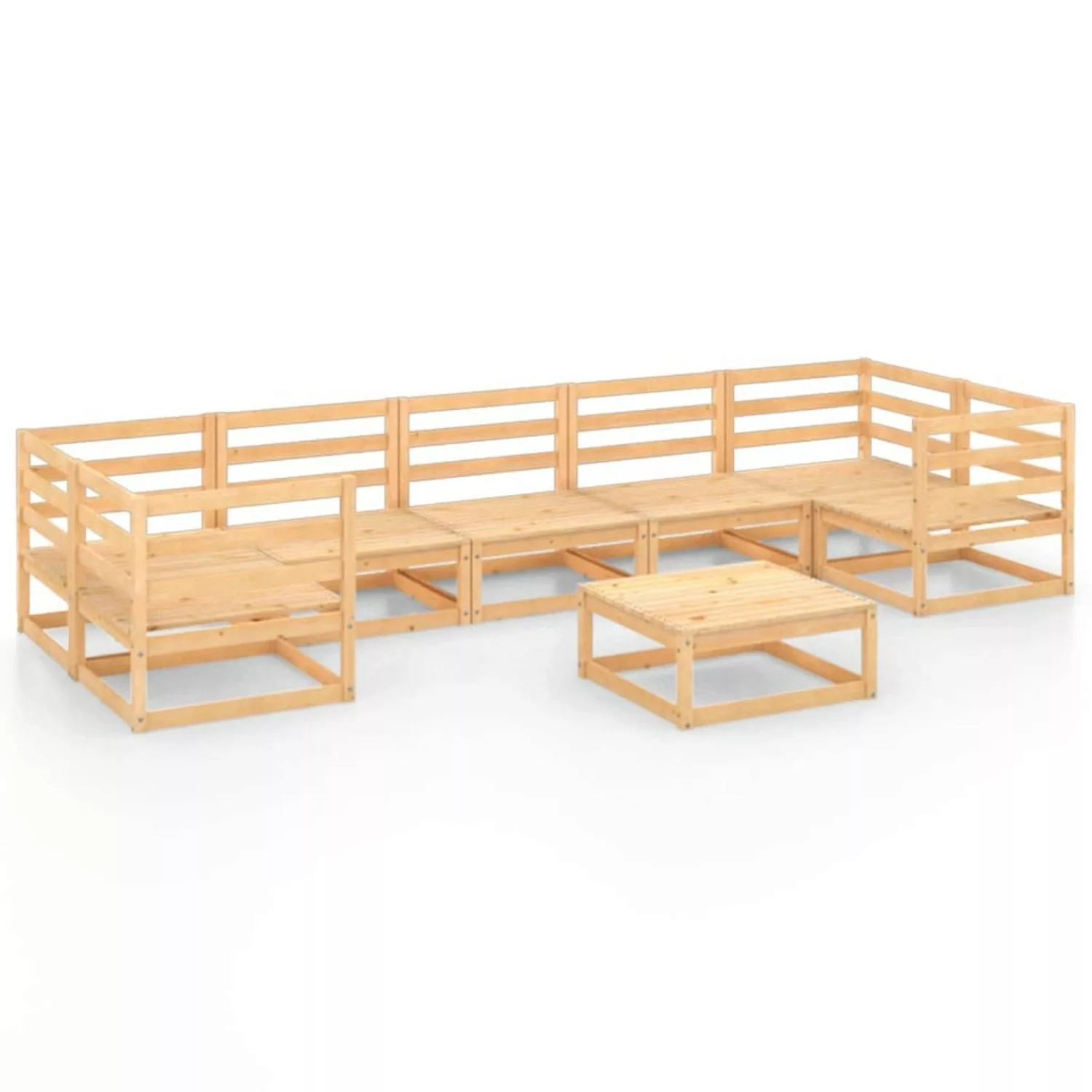 vidaXL 8-tlg Garten-Lounge-Set Massivholz Kiefer Modell 20 günstig online kaufen