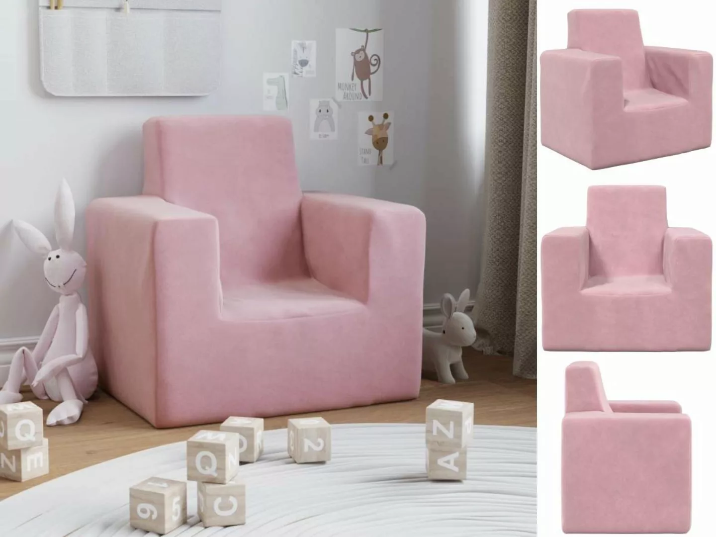 vidaXL Kindersofa Kindersofa Rosa Weich Plüsch Sessel günstig online kaufen