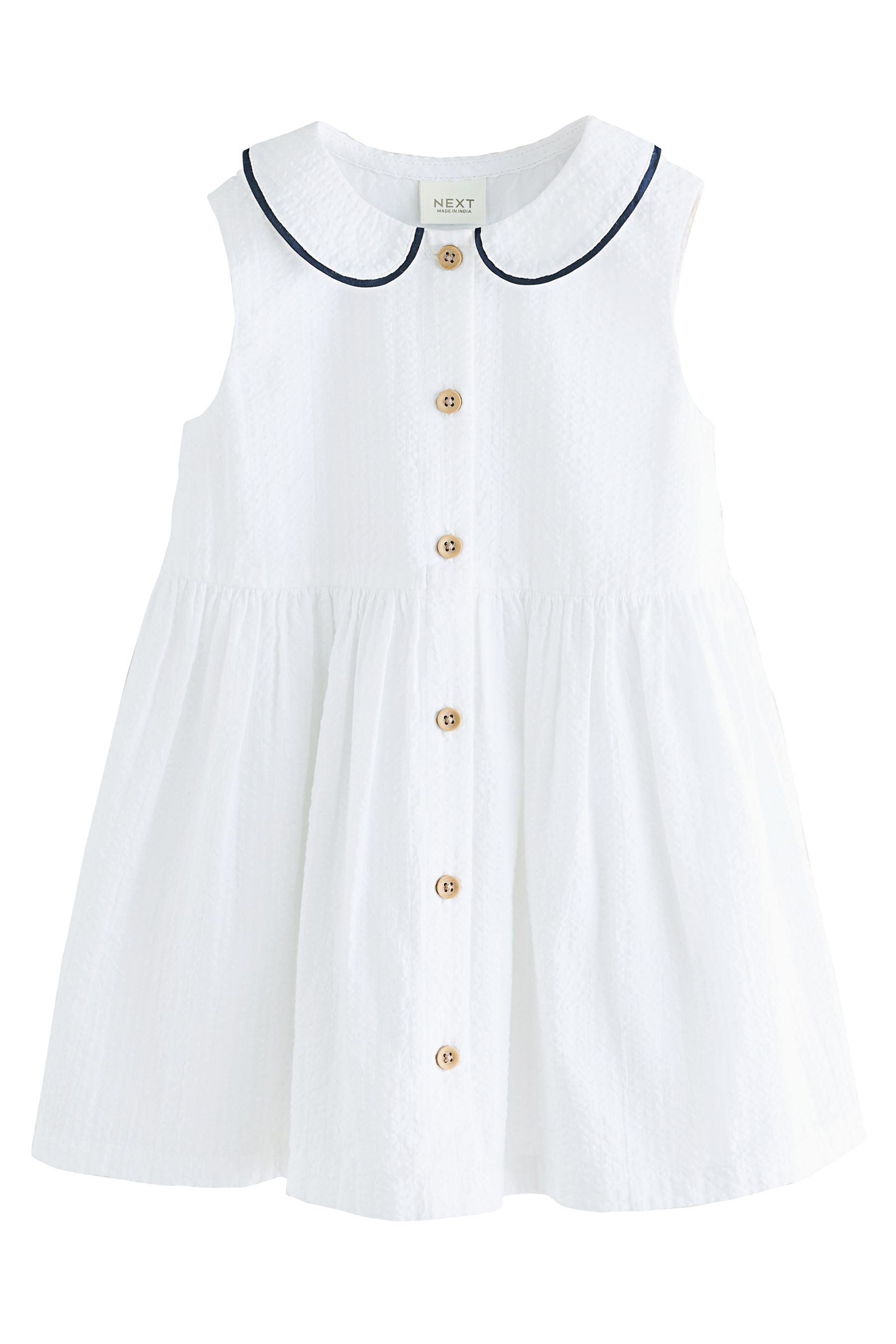 Next Sommerkleid Ärmelloses Kleid mit Kragen günstig online kaufen