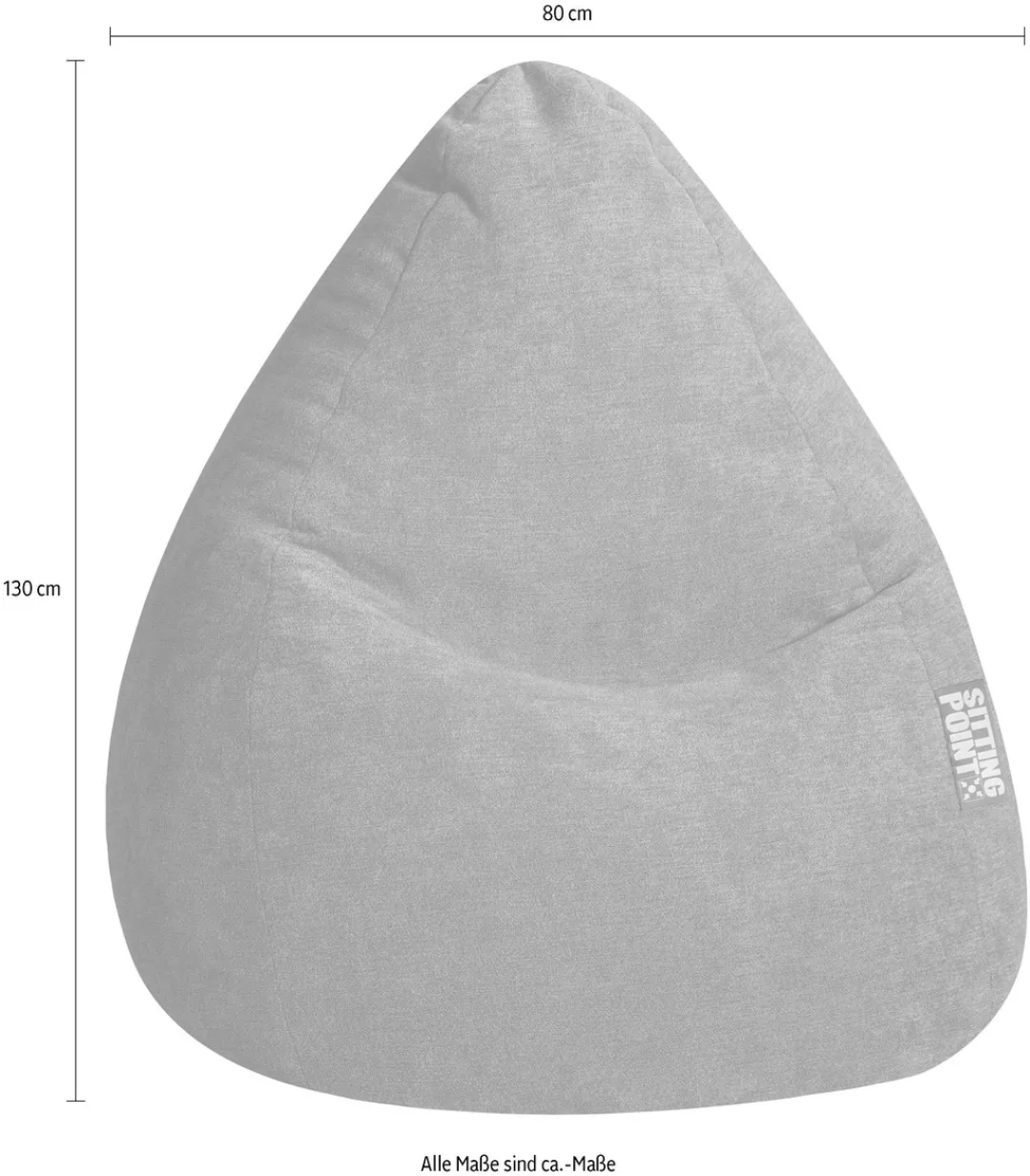 Sitting Point Sitzsack Alfa XXL Schwarz günstig online kaufen