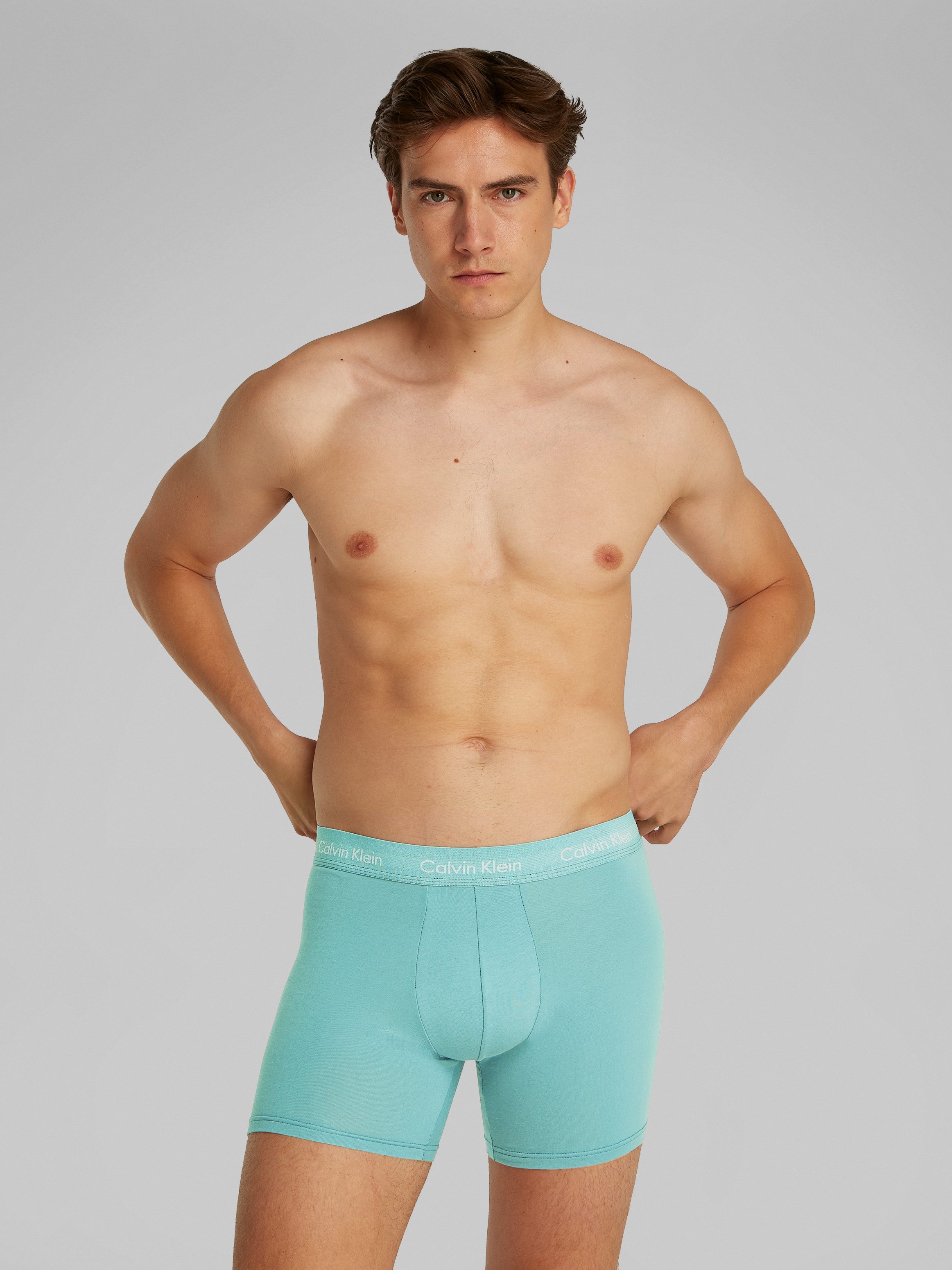Calvin Klein 3-er Set Boxer Briefs Schwarz mit verschiedenfarbigem Webbund günstig online kaufen