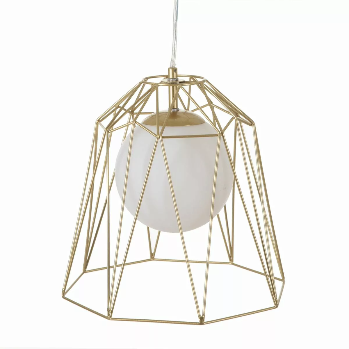 Deckenlampe 28,5 X 28,5 X 28 Cm Kristall Gold Metall Weiß günstig online kaufen