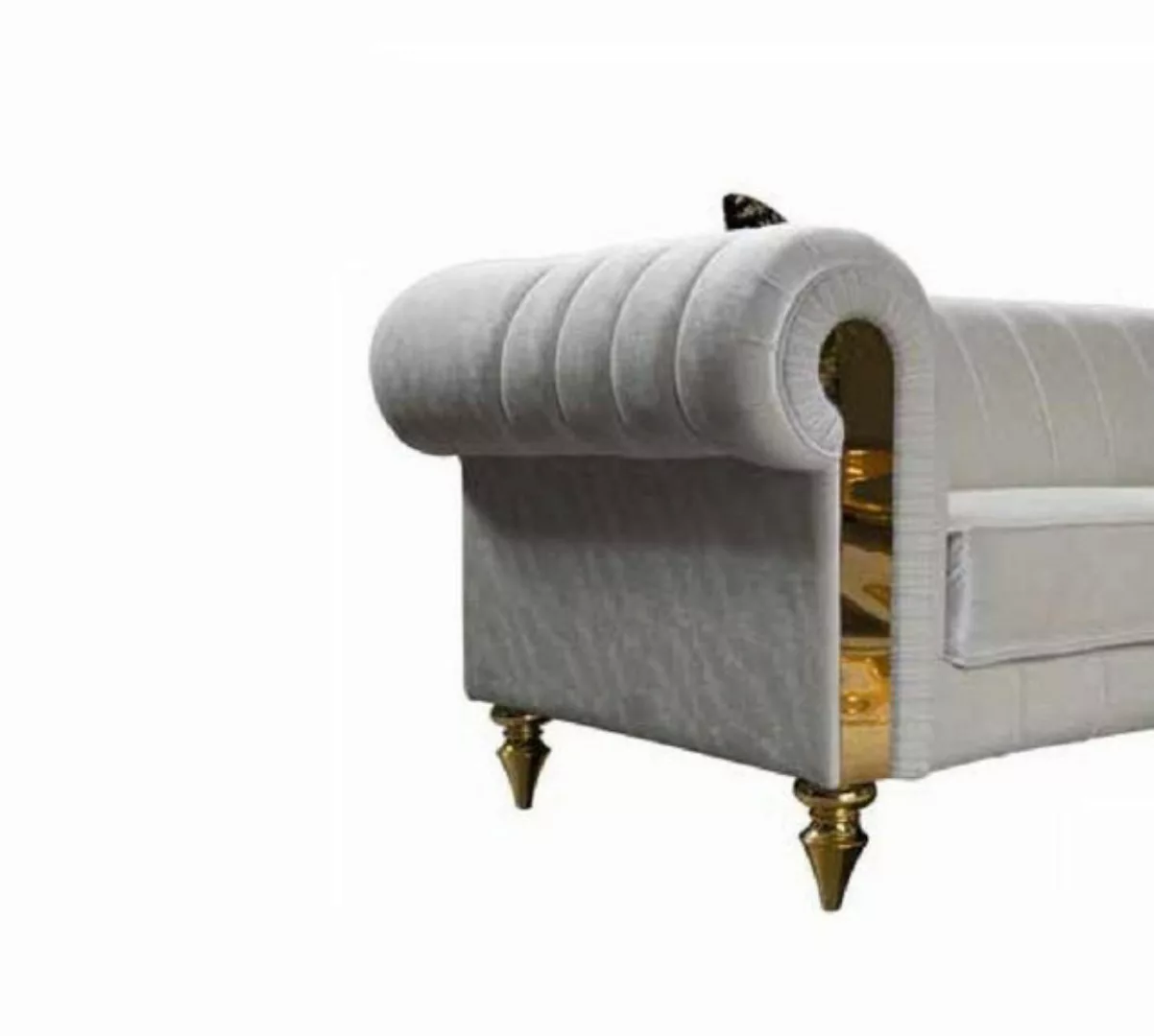 JVmoebel Chesterfield-Sofa Moderner Weißer Chesterfield Zweisitzer Luxus Wo günstig online kaufen