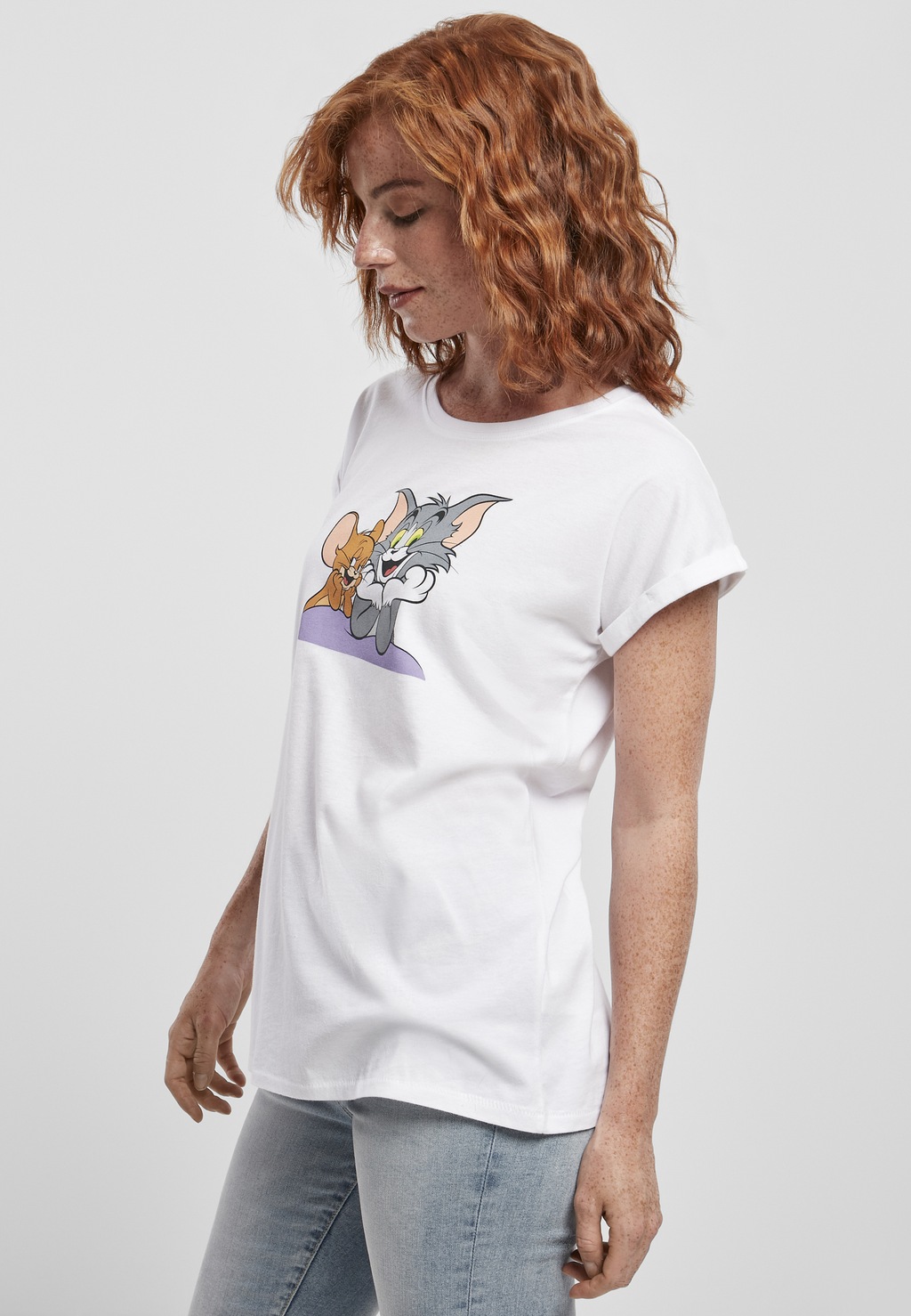 Merchcode Kurzarmshirt "Merchcode Damen Ladies Tom & Jerry Pose Tee" günstig online kaufen