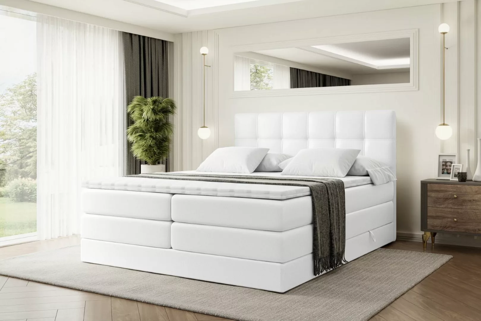 ALTDECOR Boxspringbett MARCE KING (Multipocket-Matratze H4 und H3 Matratze günstig online kaufen