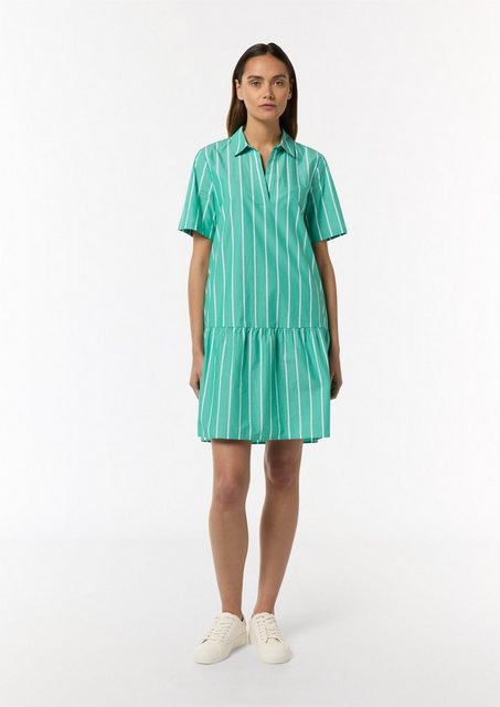 comma casual identity Minikleid Kleid mit Tunik-Ausschnitt Volants günstig online kaufen