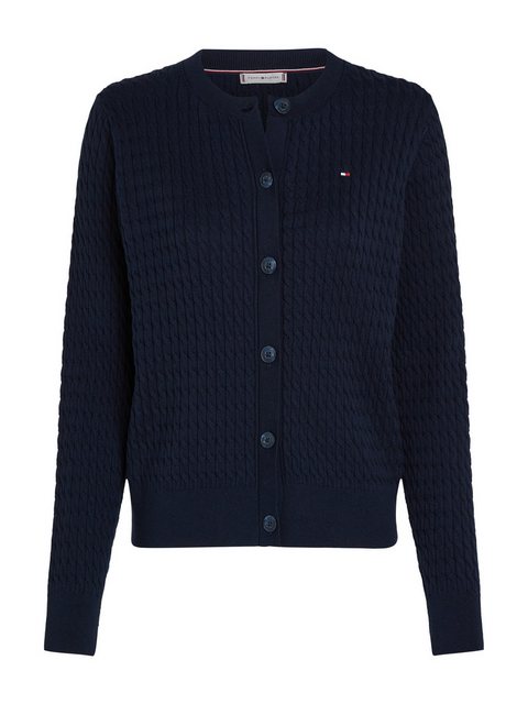 Tommy Hilfiger Strickjacke CO CABLE C-NK CARDIGAN mit Zopfstruktur günstig online kaufen