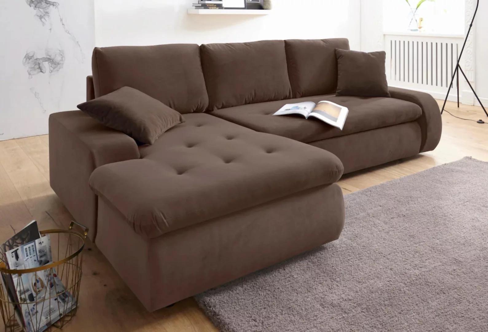 TRENDMANUFAKTUR Ecksofa "Indie II, tolle Detailverarbeitung, bequem und kom günstig online kaufen