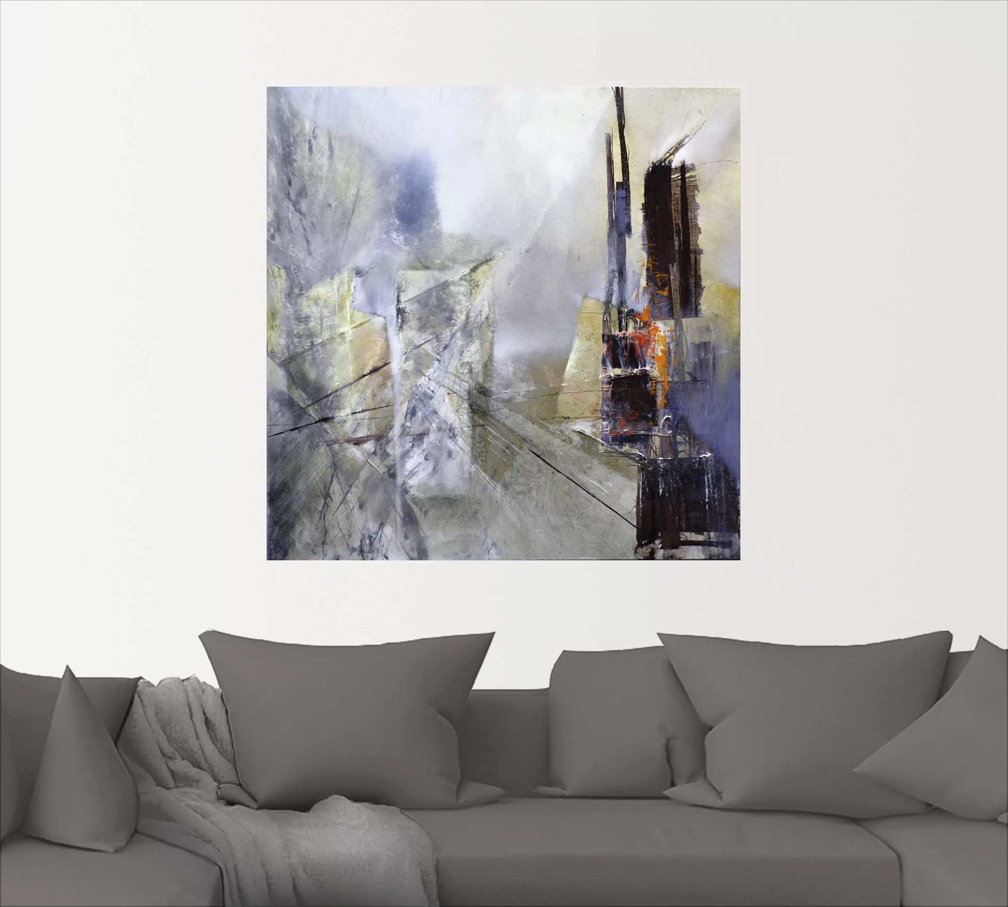 Artland Wandbild "Abstrakte Komposition in weiß", Gegenstandslos, (1 St.), günstig online kaufen