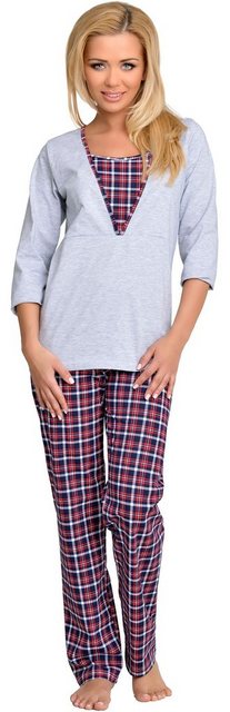 Be Mammy Umstandspyjama Damen Schlafanzug Stillpyjama 1N2TT2 günstig online kaufen