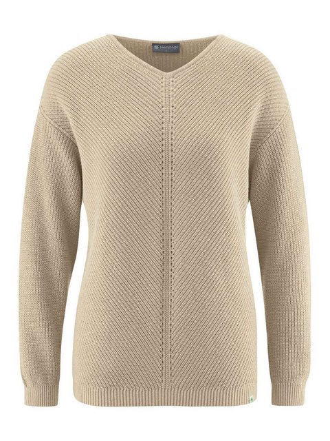 HempAge Strickpullover V-Neck Pullover günstig online kaufen