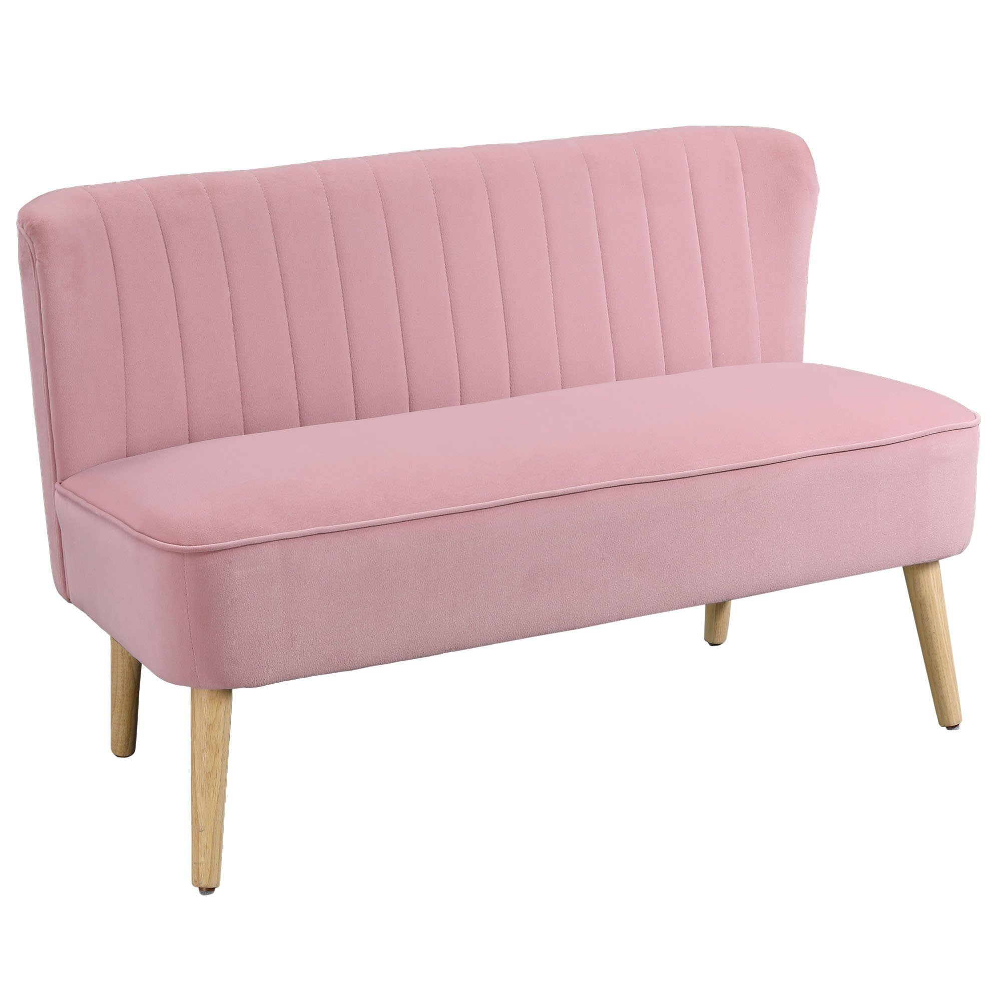HOMCOM 2-Sitzer Sitzmöbel, Loungesofa, aus Holz, günstig online kaufen