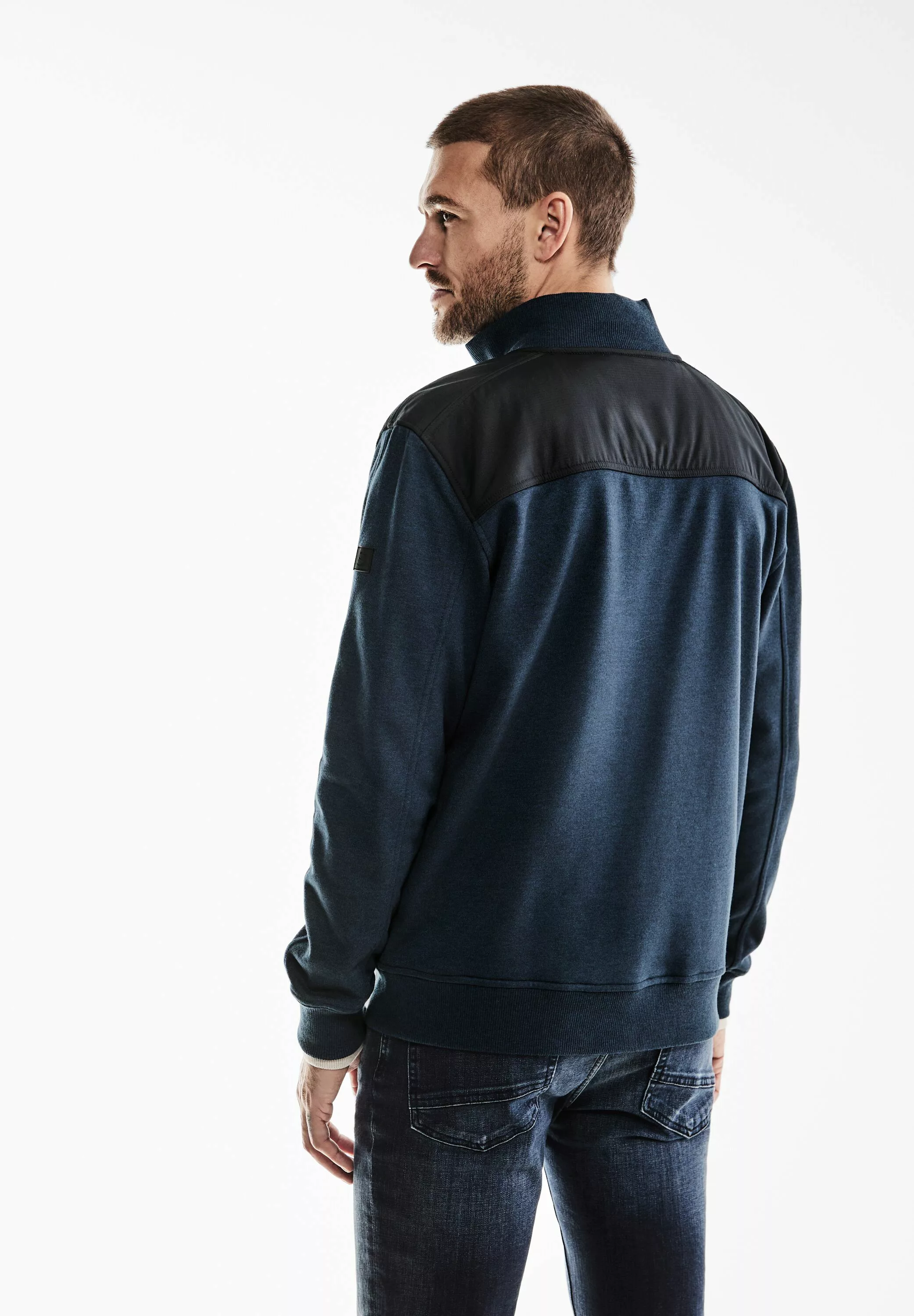 STREET ONE MEN Sweatjacke mit Stehkragen günstig online kaufen