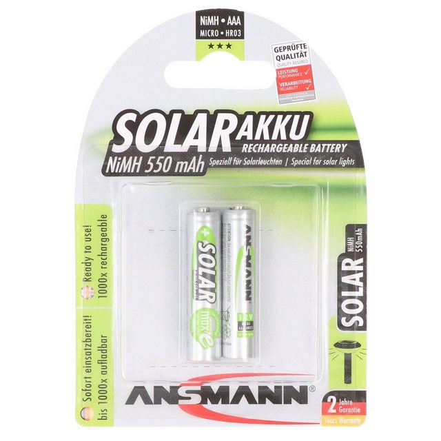 ANSMANN AG Ansmann Solar Micro / AAA Green 2er Pack perfekt für Solarleucht günstig online kaufen
