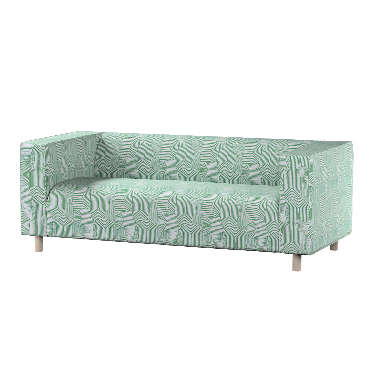 Bezug für Klippan 2-Sitzer Sofa, mintgrün-ecru, Sofahusse, Klippan 2-Sitzer günstig online kaufen