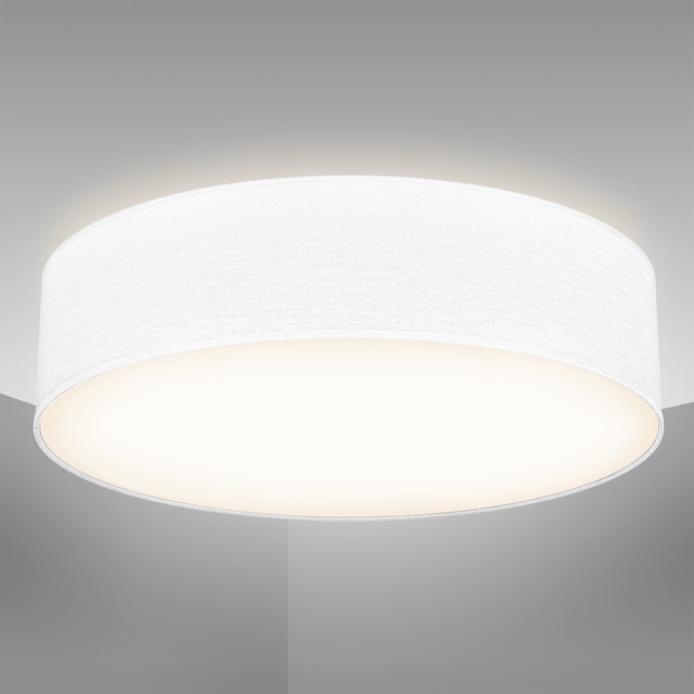 B.K.Licht Deckenleuchte »BK_SD1218 Deckenlampe, Ø38cm, Stoffschirm Weiß, 2x günstig online kaufen
