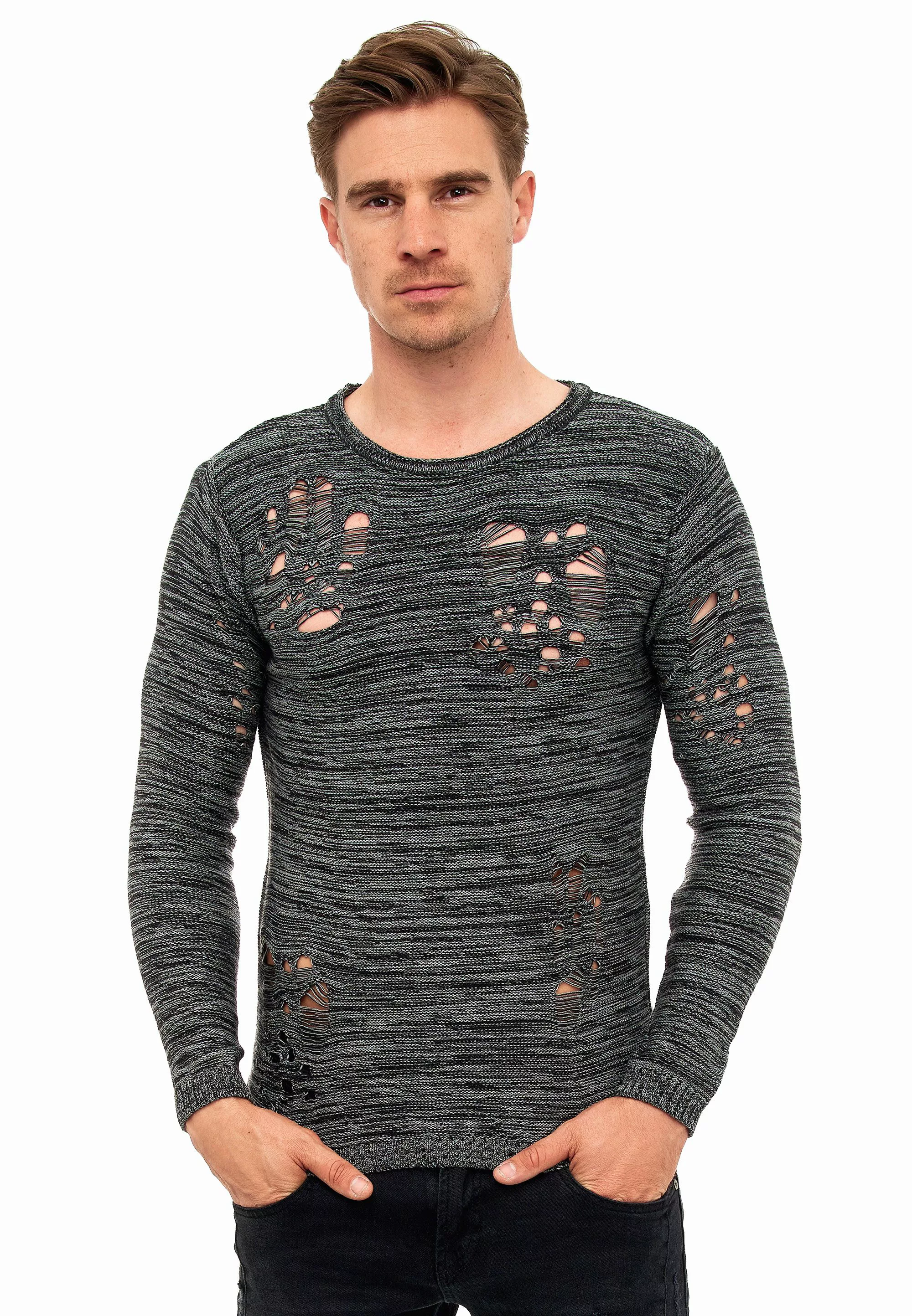 Rusty Neal Strickpullover, im angesagten Used-Design günstig online kaufen