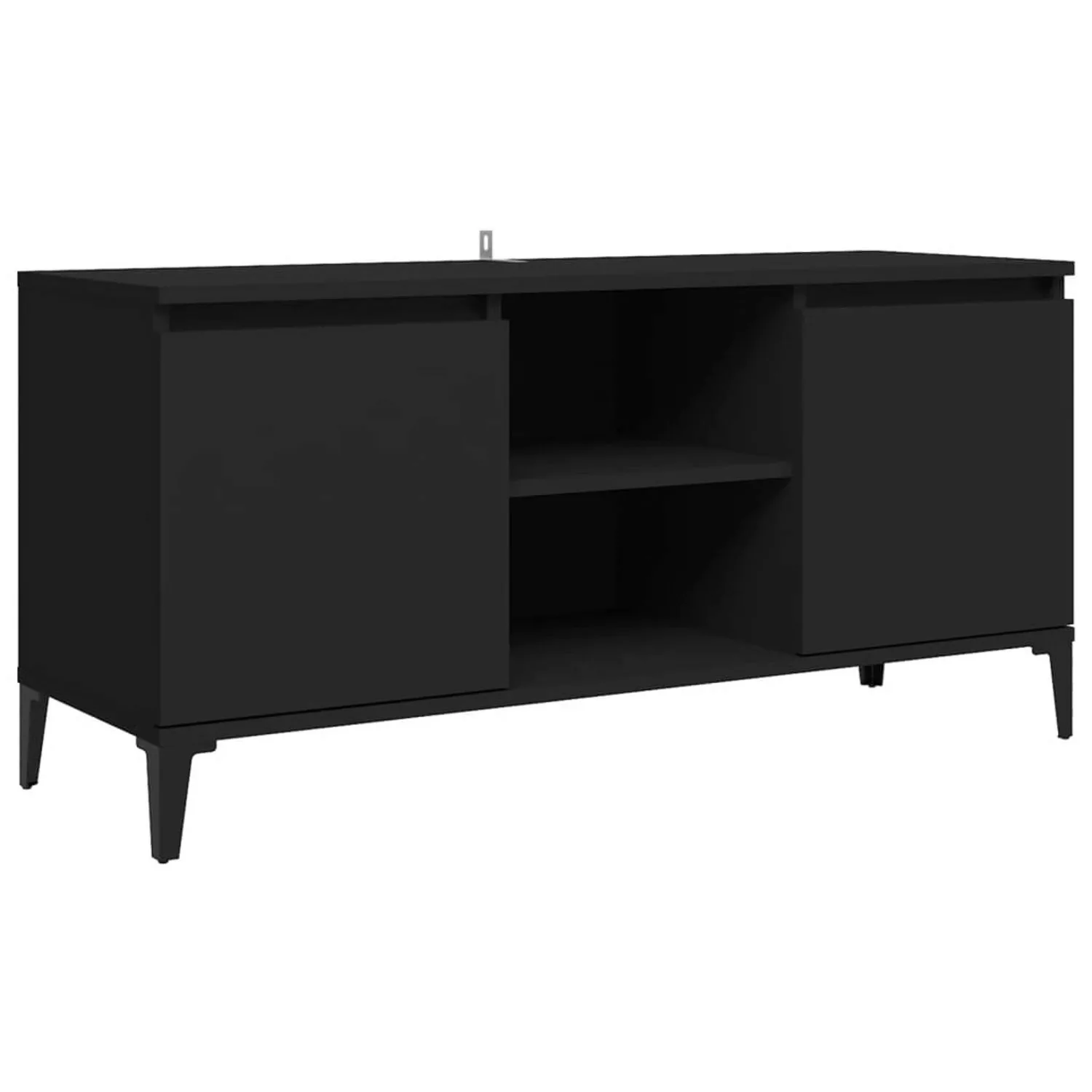 Tv-schrank Mit Metallbeinen Schwarz 103,5x35x50 Cm günstig online kaufen