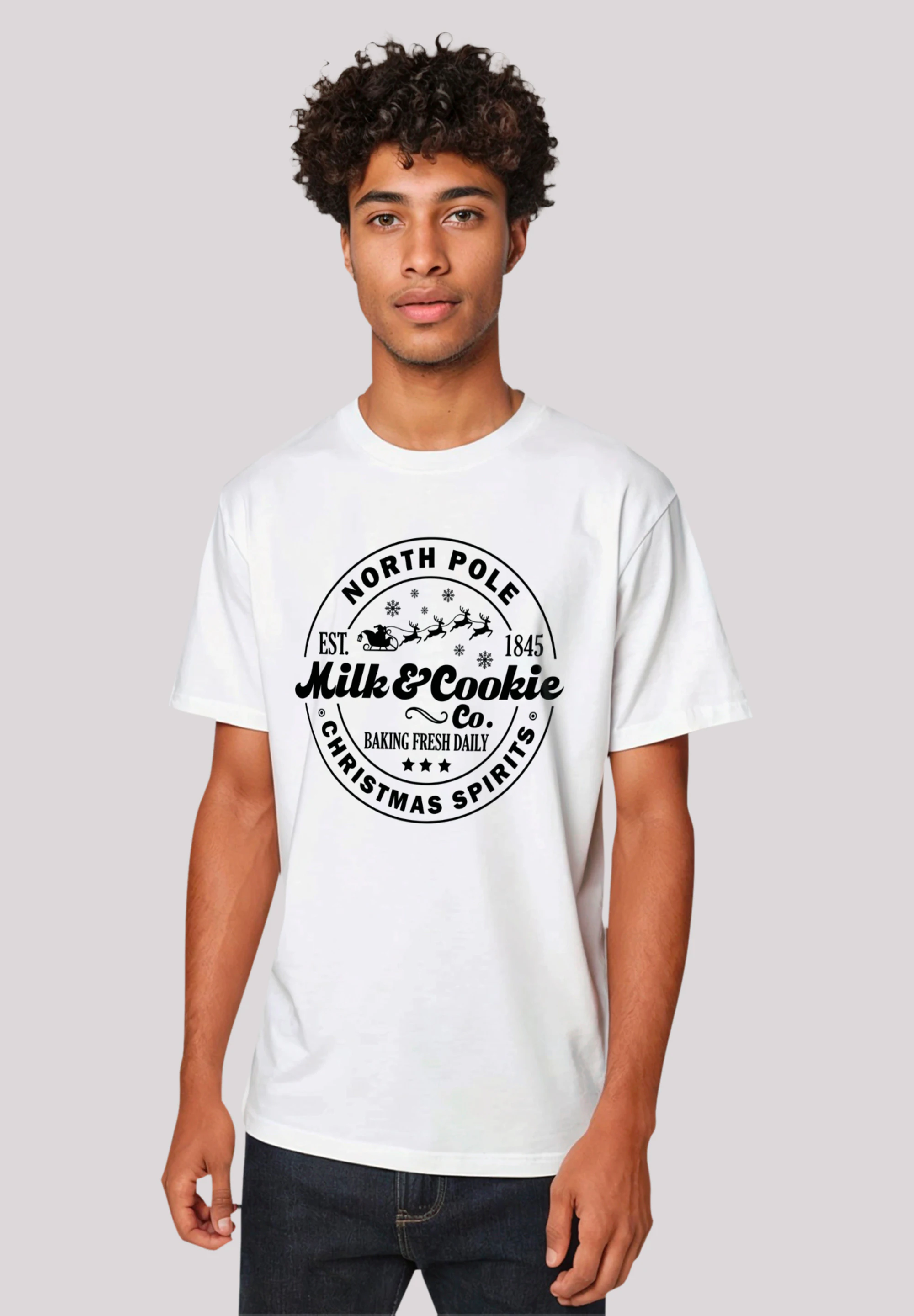 F4NT4STIC T-Shirt "Milk and Cookie Bakery Retro Weihnachten", Premium Quali günstig online kaufen