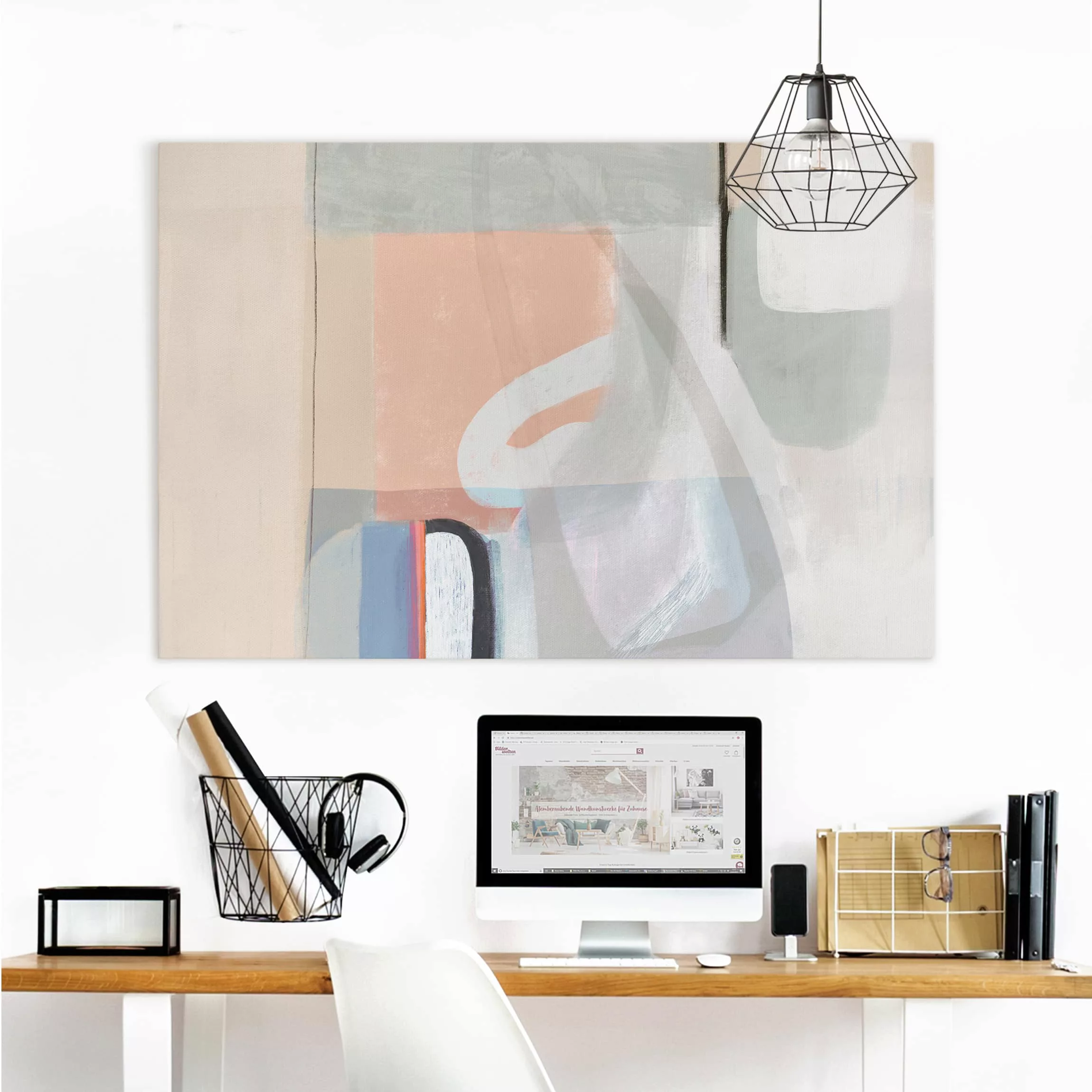 Leinwandbild Abstrakt - Querformat Multiform I günstig online kaufen