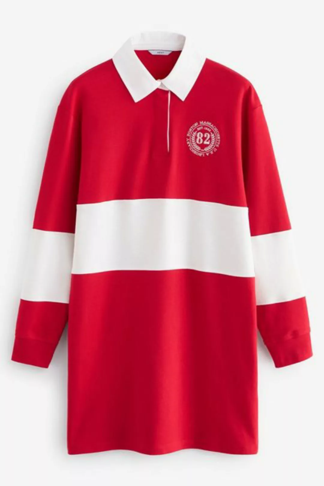 Next Blusenkleid Langärmeliges T-Shirtkleid Poloshirt Rugbyshirt (1-tlg) günstig online kaufen