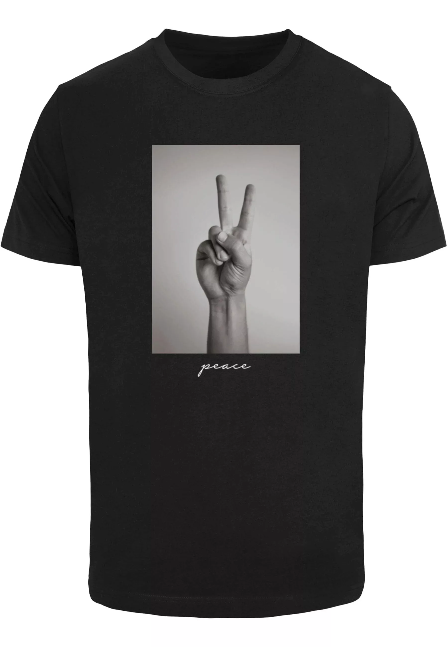 MisterTee T-Shirt "MisterTee Herren Peace Sign Tee" günstig online kaufen