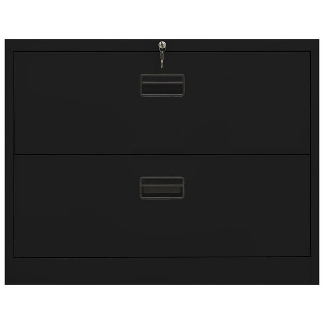 furnicato Aktenschrank Schwarz 90x46x72,5 cm Stahl günstig online kaufen