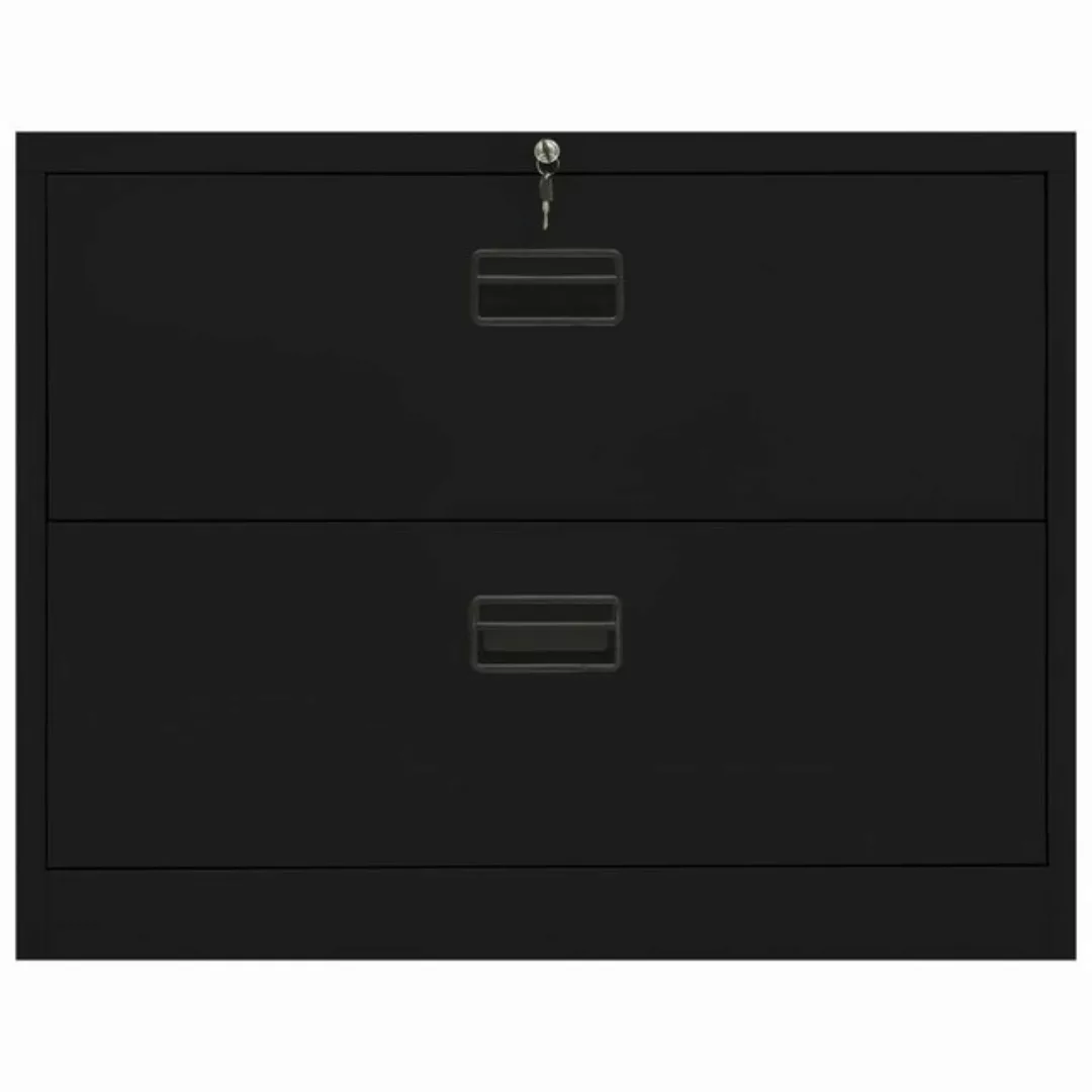 furnicato Aktenschrank Schwarz 90x46x72,5 cm Stahl (1-St) günstig online kaufen