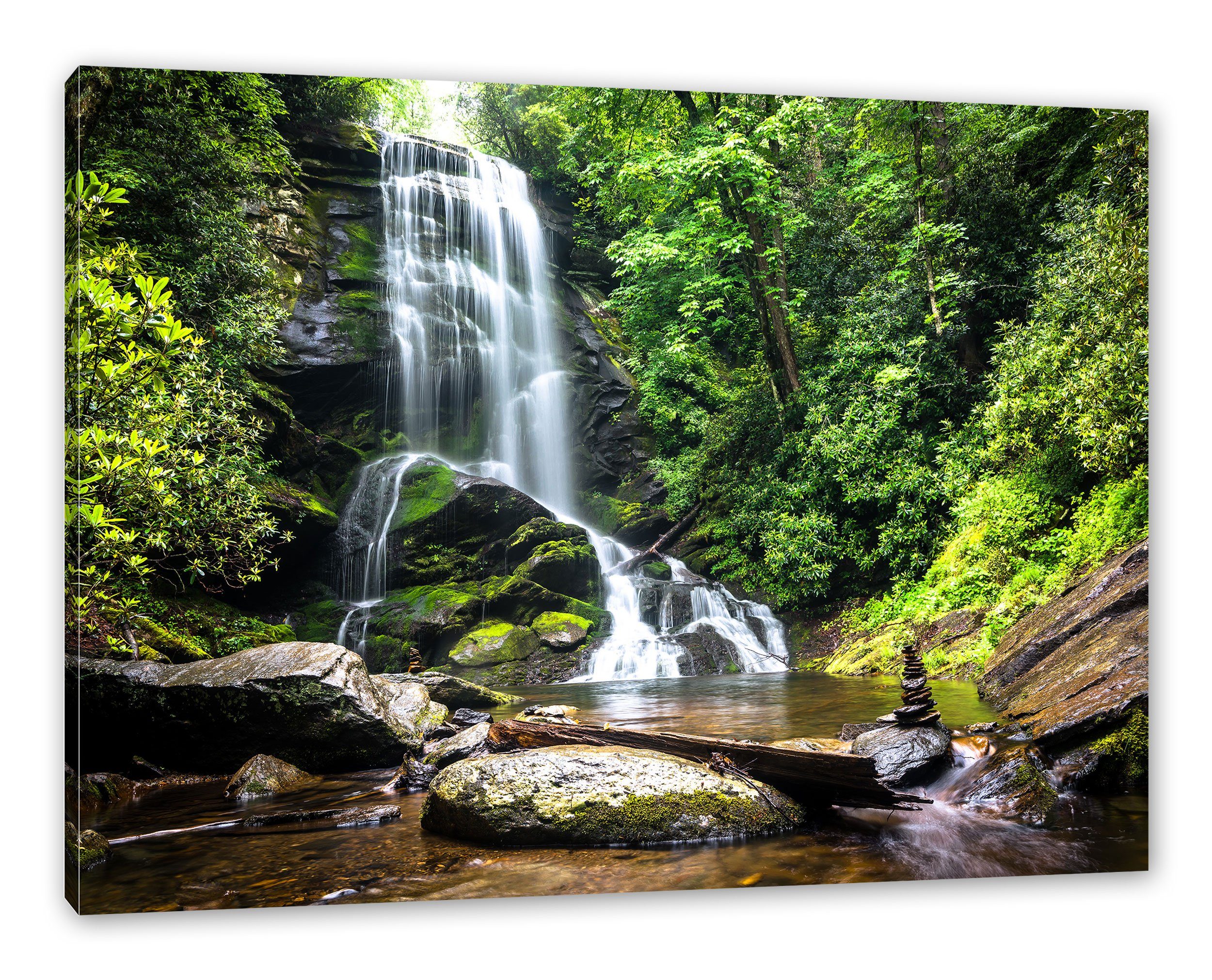 Pixxprint Leinwandbild Wasserfall, Wasserfall (1 St), günstig online kaufen