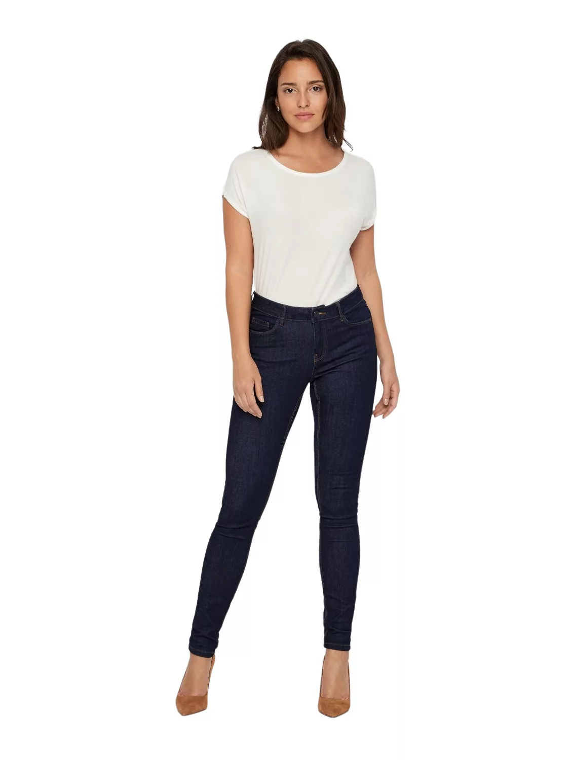 Vero Moda Seven Normal Waist Shape Up 500 Jeans XL Dark Blue Denim günstig online kaufen