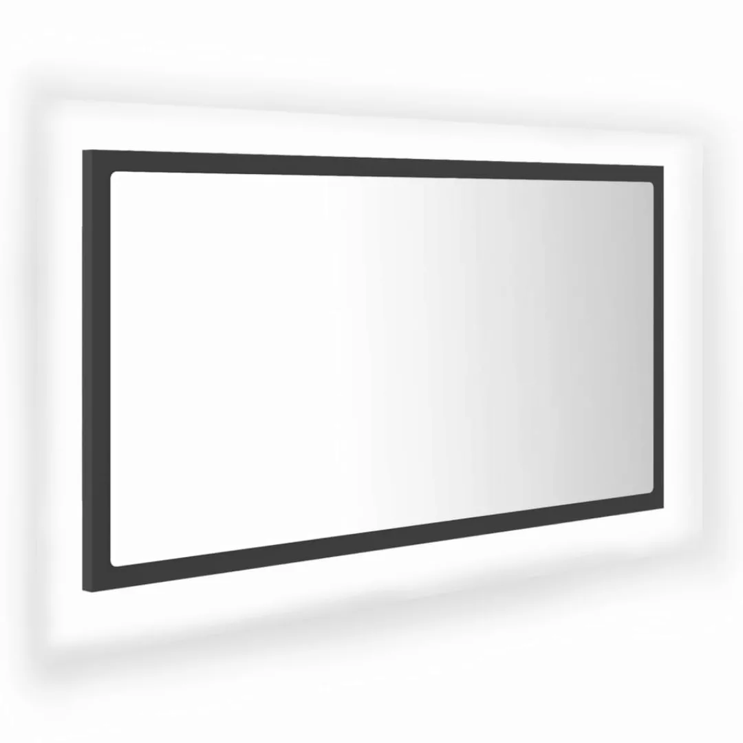 Led-badspiegel Grau 80x8,5x37 Cm Spanplatte günstig online kaufen