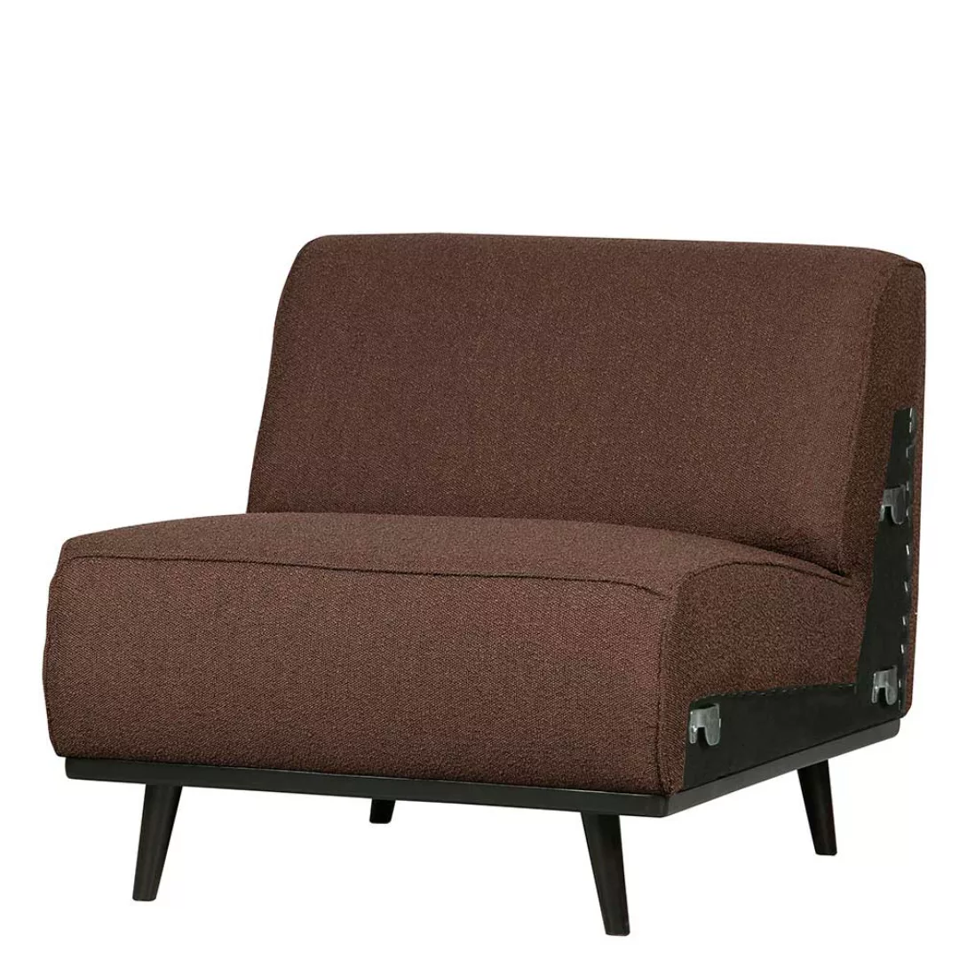 1-Sitzer Element Modulsofa in Dunkelbraun Bouclé Stoff günstig online kaufen