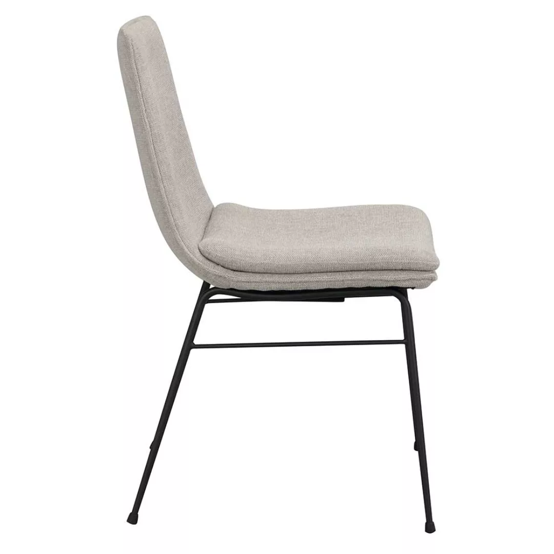 2 Stühle mit gepolsterter Rückenlehne Gestell aus Metall (2er Set) günstig online kaufen