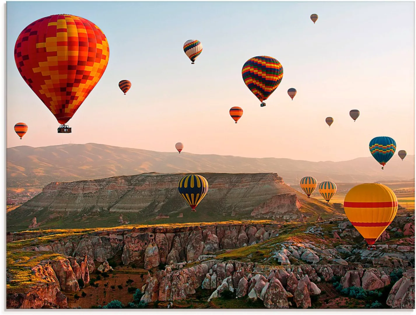 Artland Glasbild "Kappadokien Ballonfahrt", Ballonfahren, (1 St.), in versc günstig online kaufen