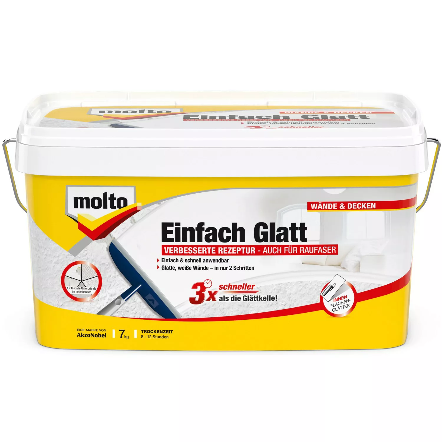 Molto Einfach Glatt Innen-Fertigspachtel 7 kg günstig online kaufen