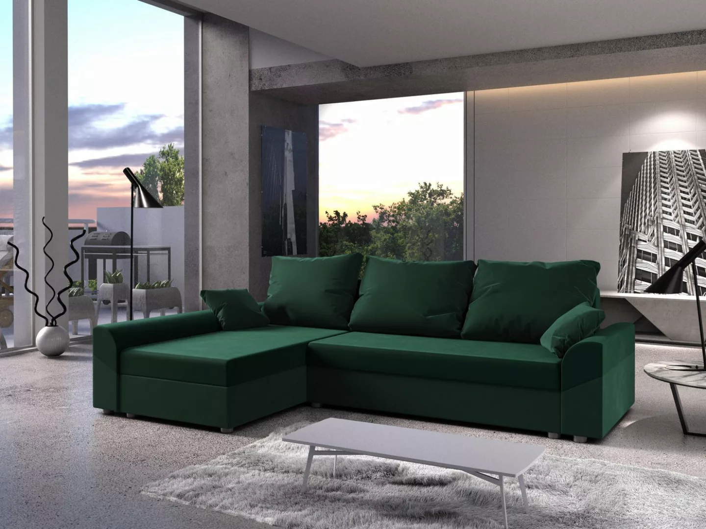 ALTDECOR Ecksofa DENVI, Couch mit Schlaffunktion, Wohnzimmer - Wohnlandscha günstig online kaufen