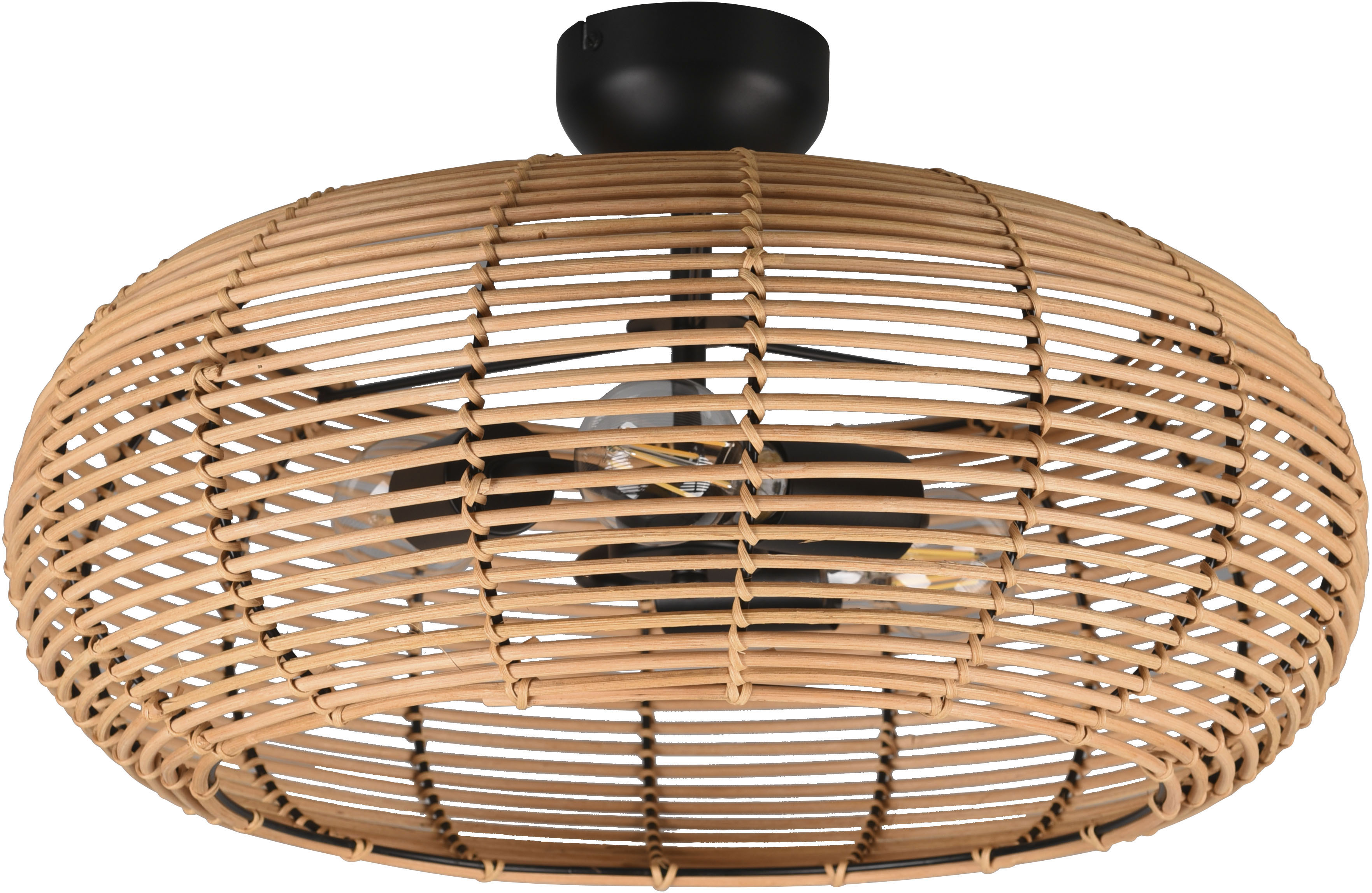 TRIO Leuchten Deckenleuchte »Inga«, 3 flammig-flammig, Deckenlampe aus Ratt günstig online kaufen