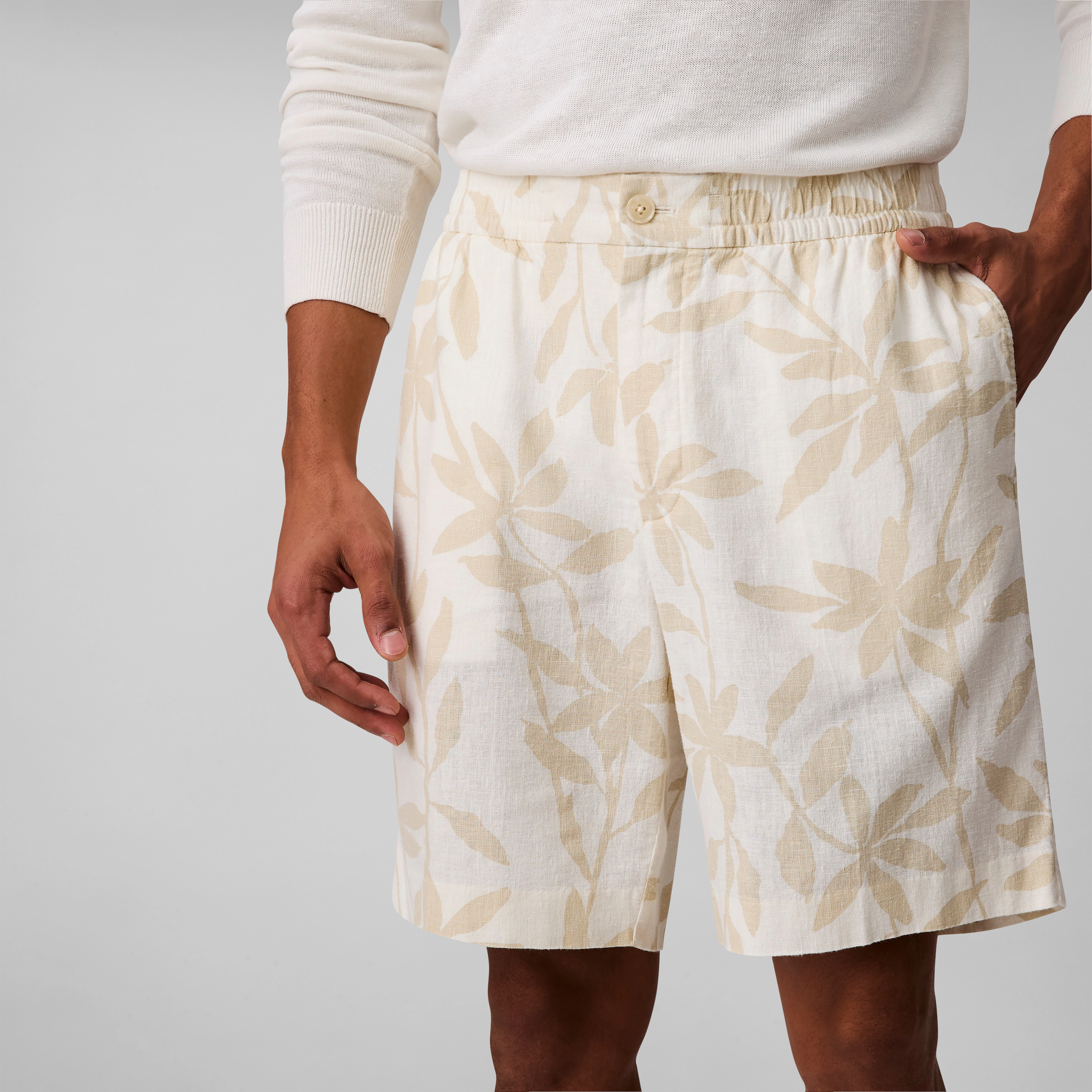 Calvin Klein Shorts "LINEN AOP PULL ON SHORT", Mit elastischem Bund günstig online kaufen