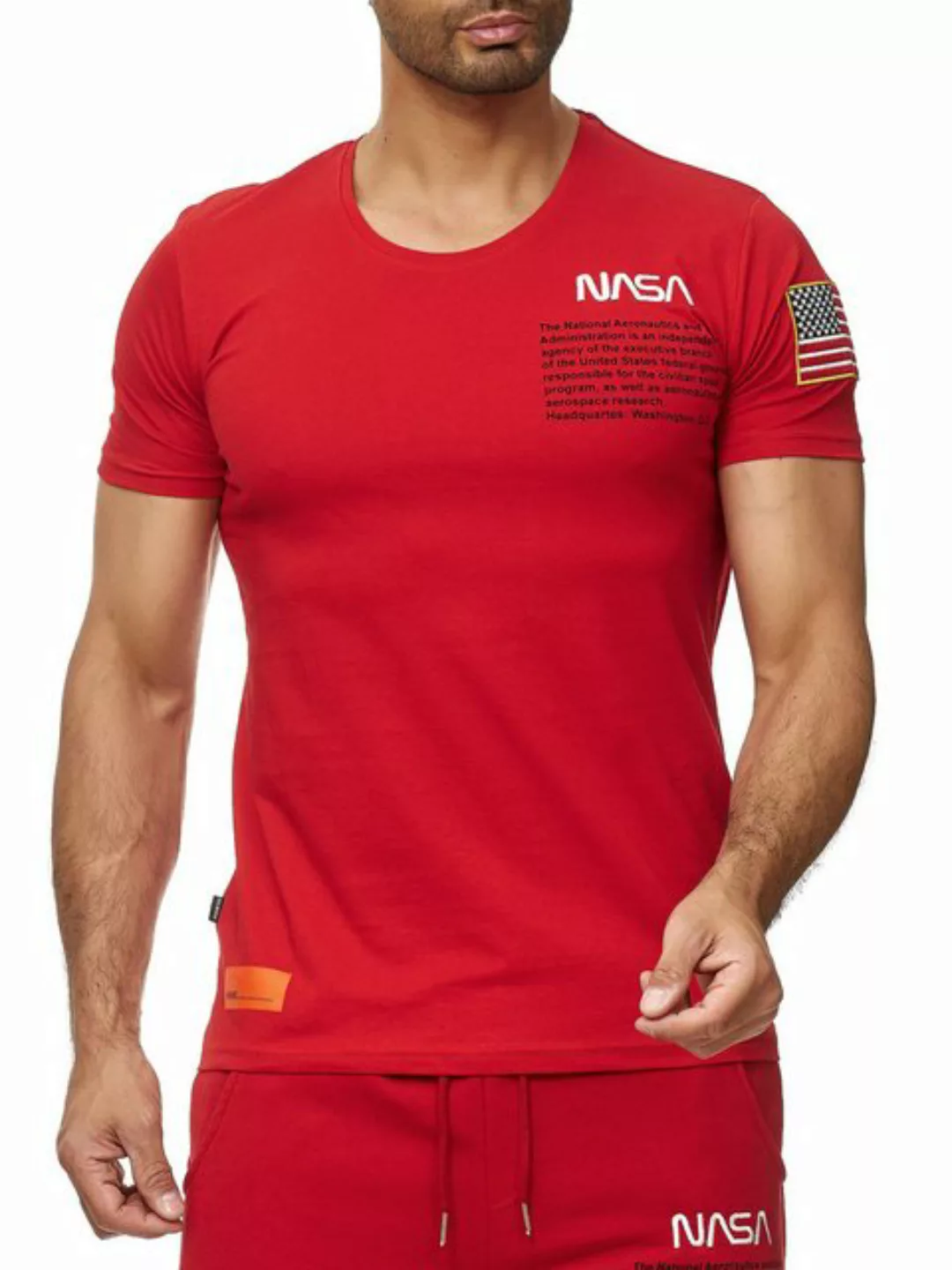 RedBridge T-Shirt mit Brustprint – Rundhals, Regular Fit, 100 % Baumwolle günstig online kaufen