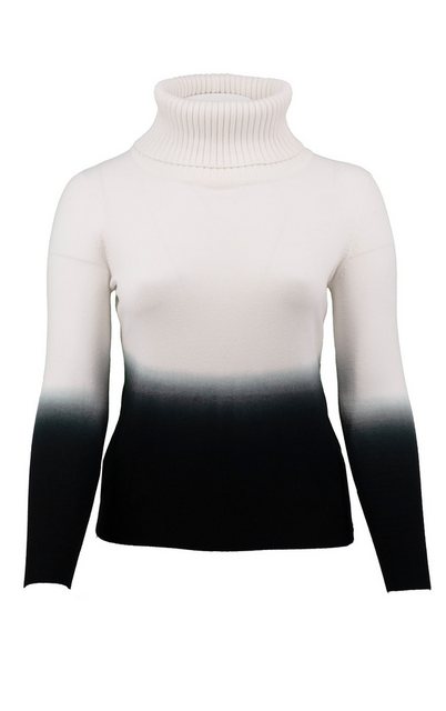 Passioni Rollkragenpullover in Ecru mit einem schwarzen Dip-Dye-Effekt an d günstig online kaufen