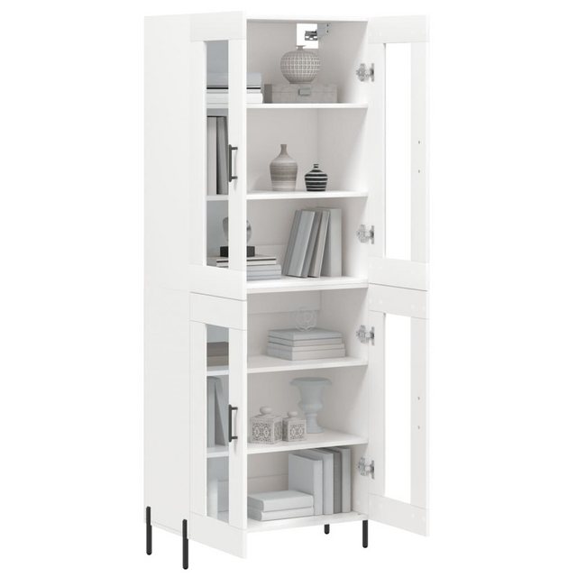 vidaXL Vitrine Highboard Weiß 69,5x34x180 cm Spanplatte Glas Vitrine günstig online kaufen