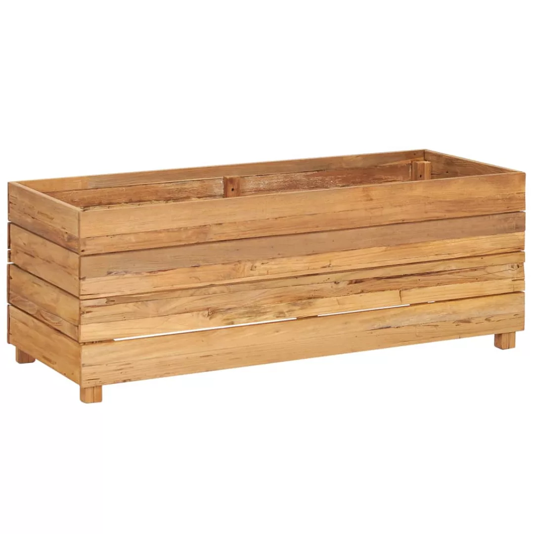 Hochbeet 100x40x38 Cm Teak Altholz Und Stahl günstig online kaufen