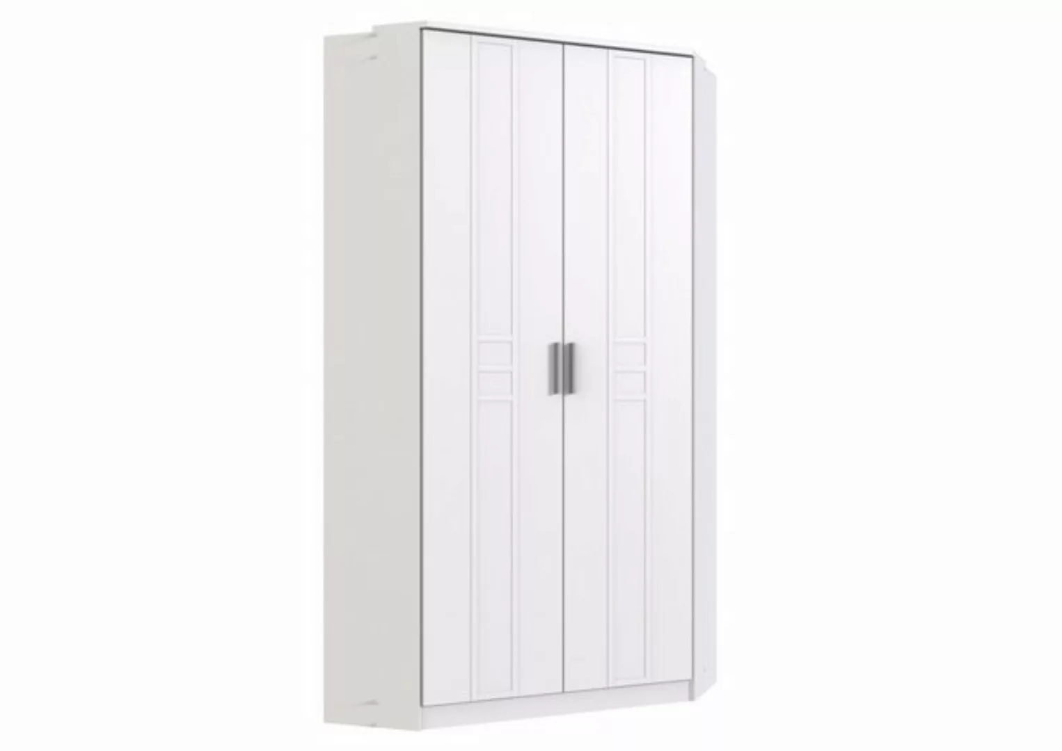 Wimex Eckkleiderschrank in WEISS mit 8 Einlegeböden (BxH: 95x199 cm) günstig online kaufen